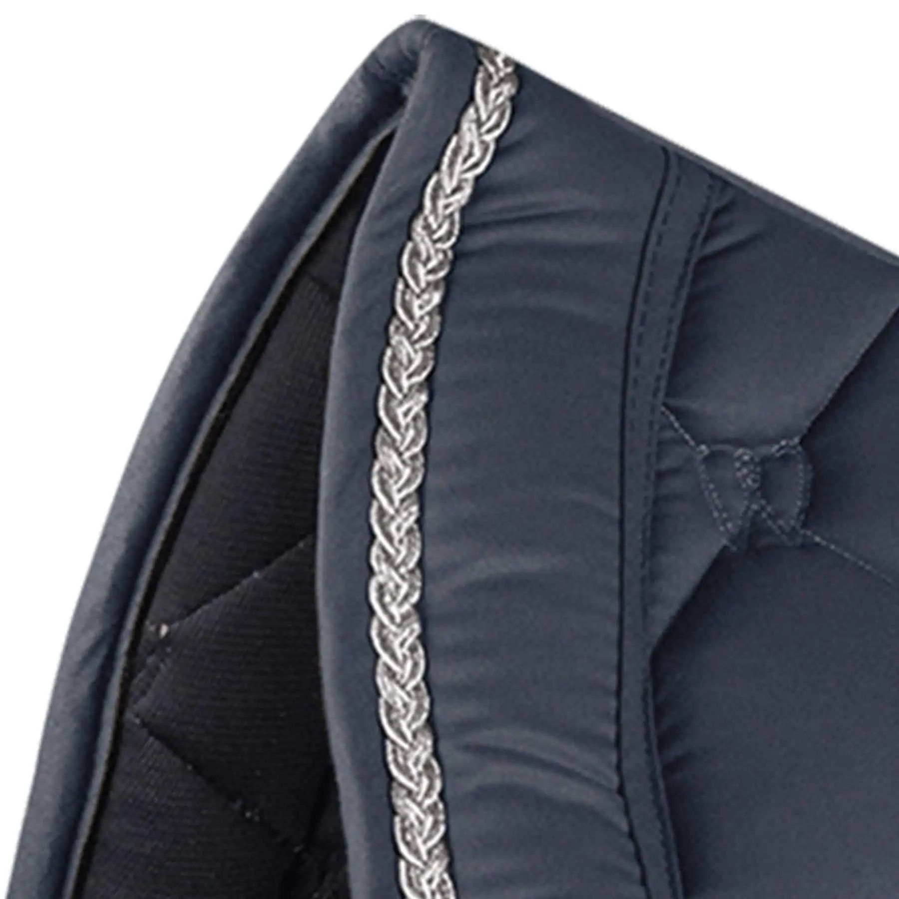 Tapis de selle Waldhausen Valencia, aspect satiné & confort, bleu nuit/argenté DR