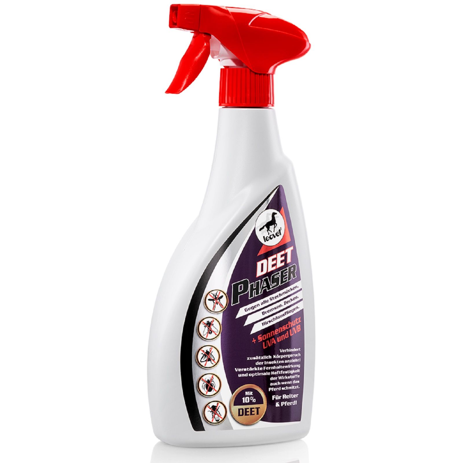 Leovet DEET Phaser spray repellente per cavalli, 550 ml
