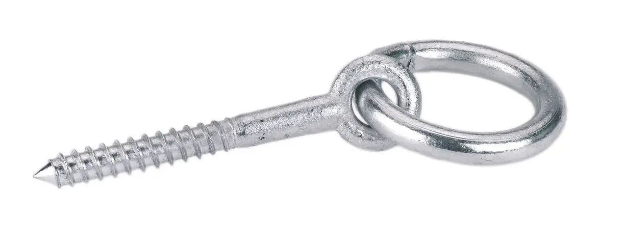 Kerbl Eye Bolt with Wood Screw, Galvanised, 2-Piece Set