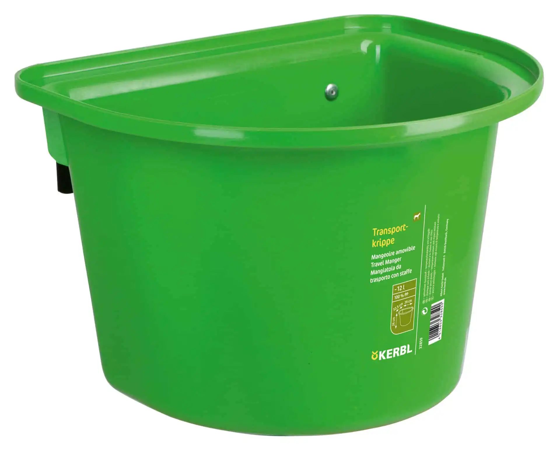 Kerbl Mangeoire de transport avec crochet, 12 l plastique