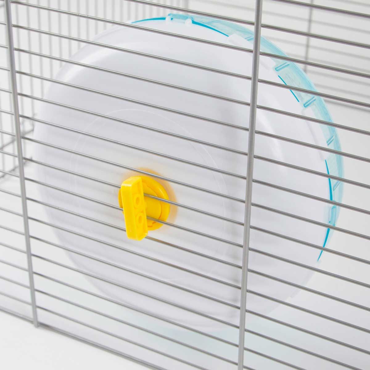 Kerbl Hamsterlaufrad Kunststoff, Ø 20 cm für Hamster & Kleinnager, im Einsatz, im Stall