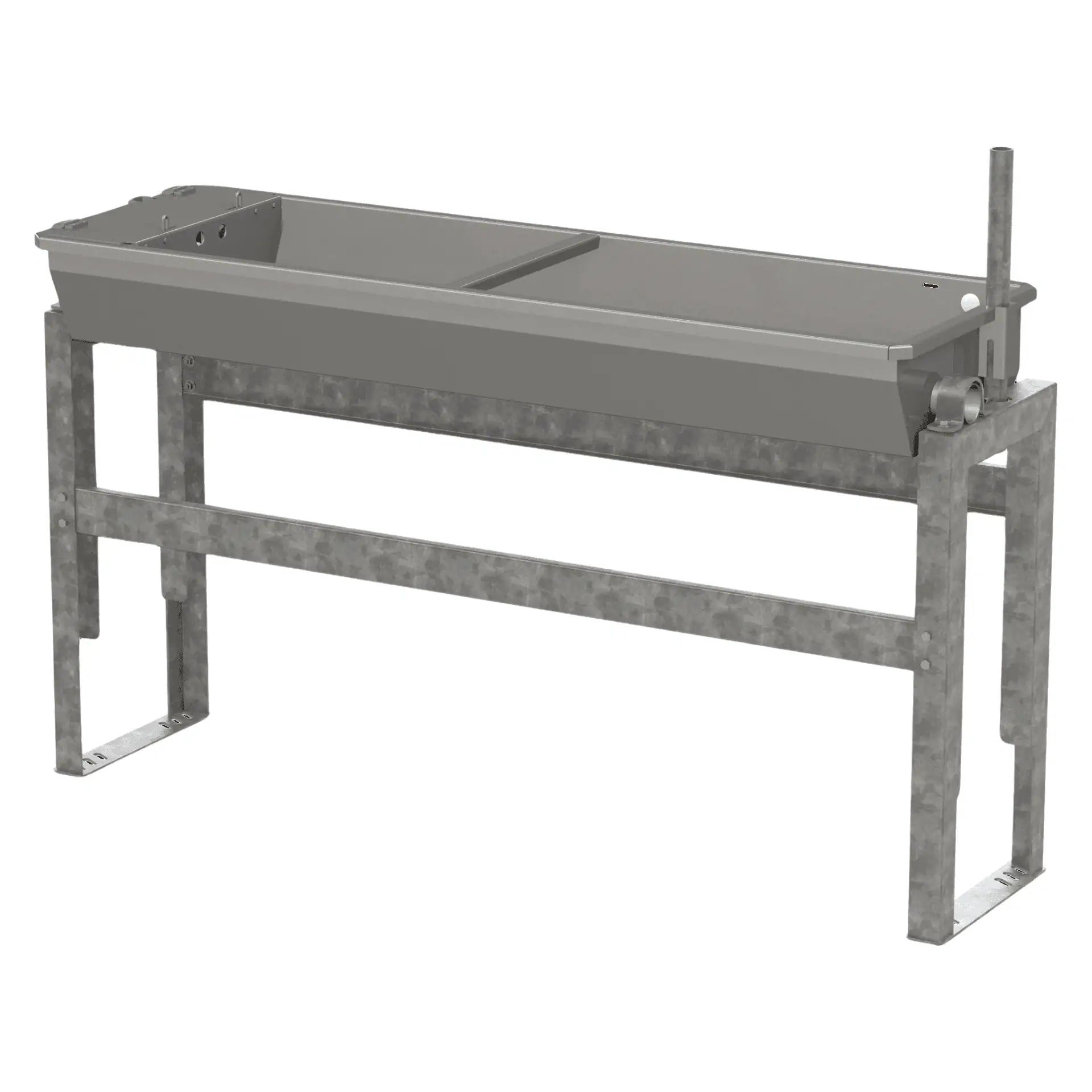 Abreuvoir basculant en acier inoxydable de 1,5 m pour montage mural