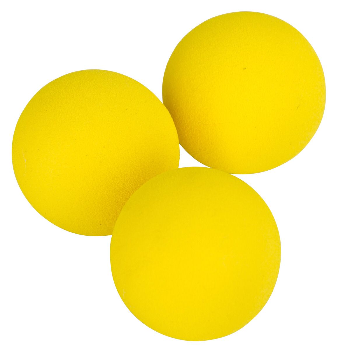 Balle en mousse 4,5 cm jaune, 3 pcs.