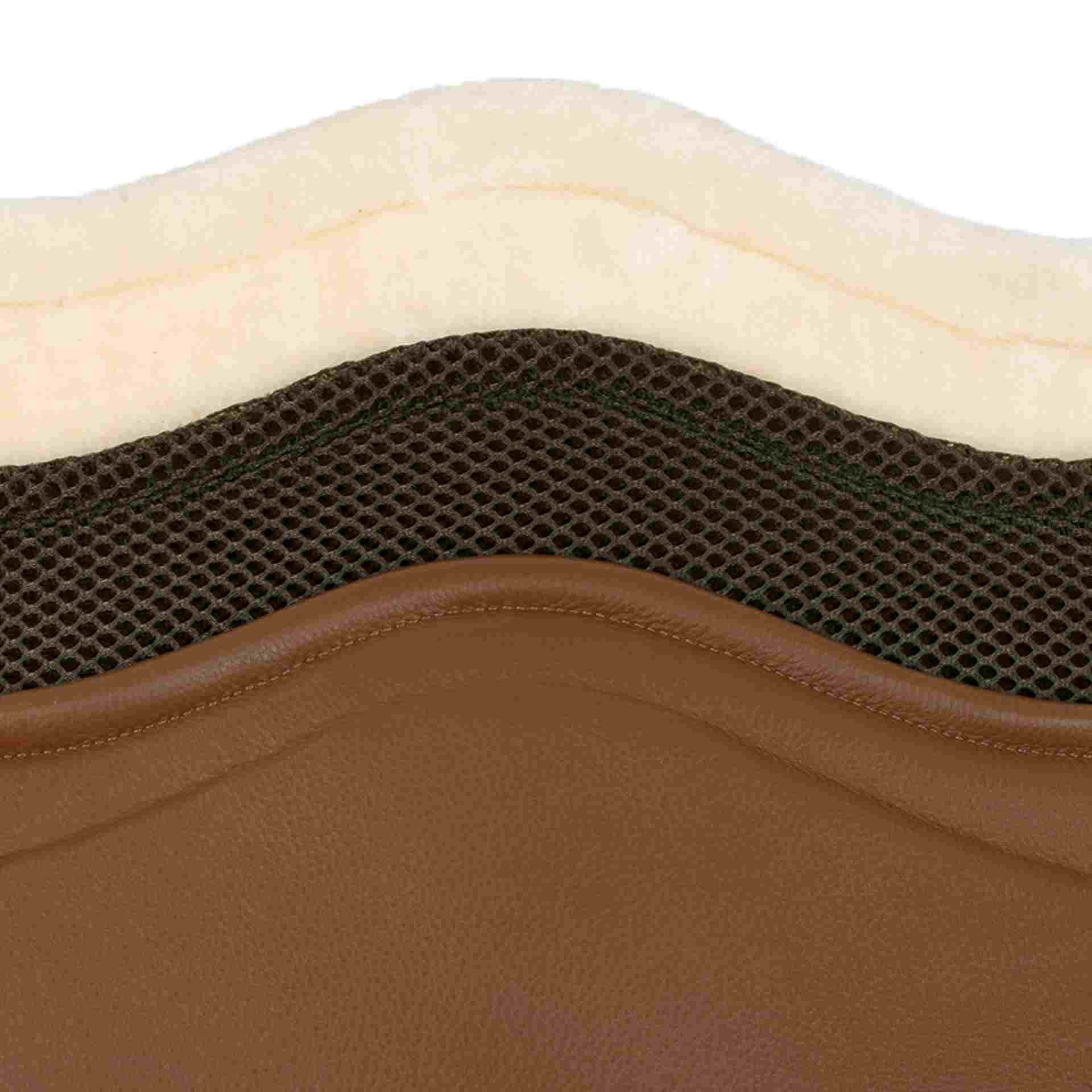 BUSSE sadelgjord TAKE-OFF LINE LG, anatomisk långgjord med utbytbar dyna, detaljbild, material