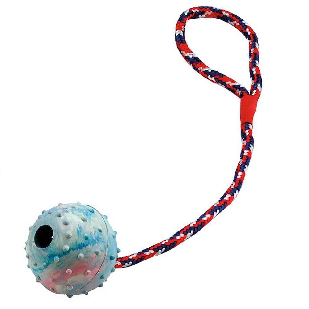 Kerbl Balle sur corde pour chien, caoutchouc naturel, 30 cm, produit en vrac