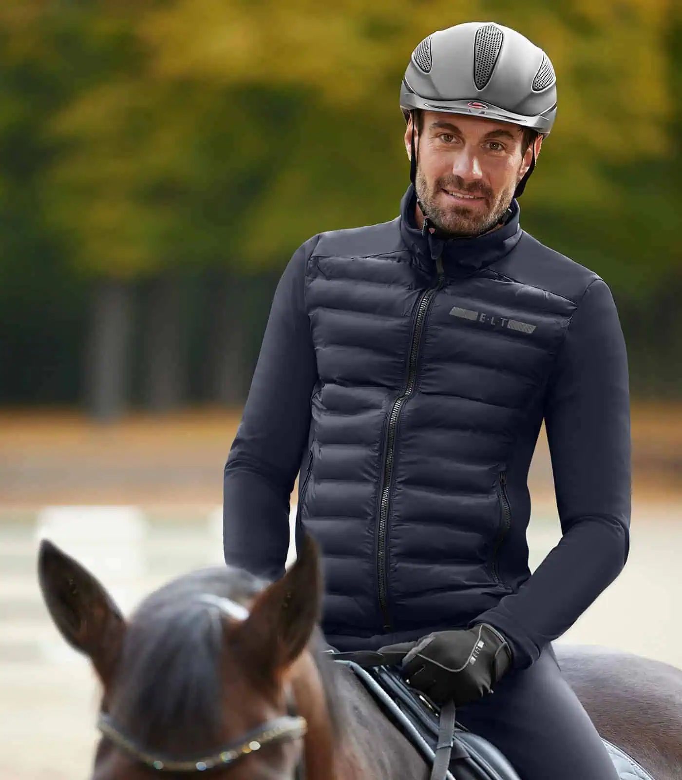 Giacca in misto softshell Missouri uomo, blu profondo, in uso