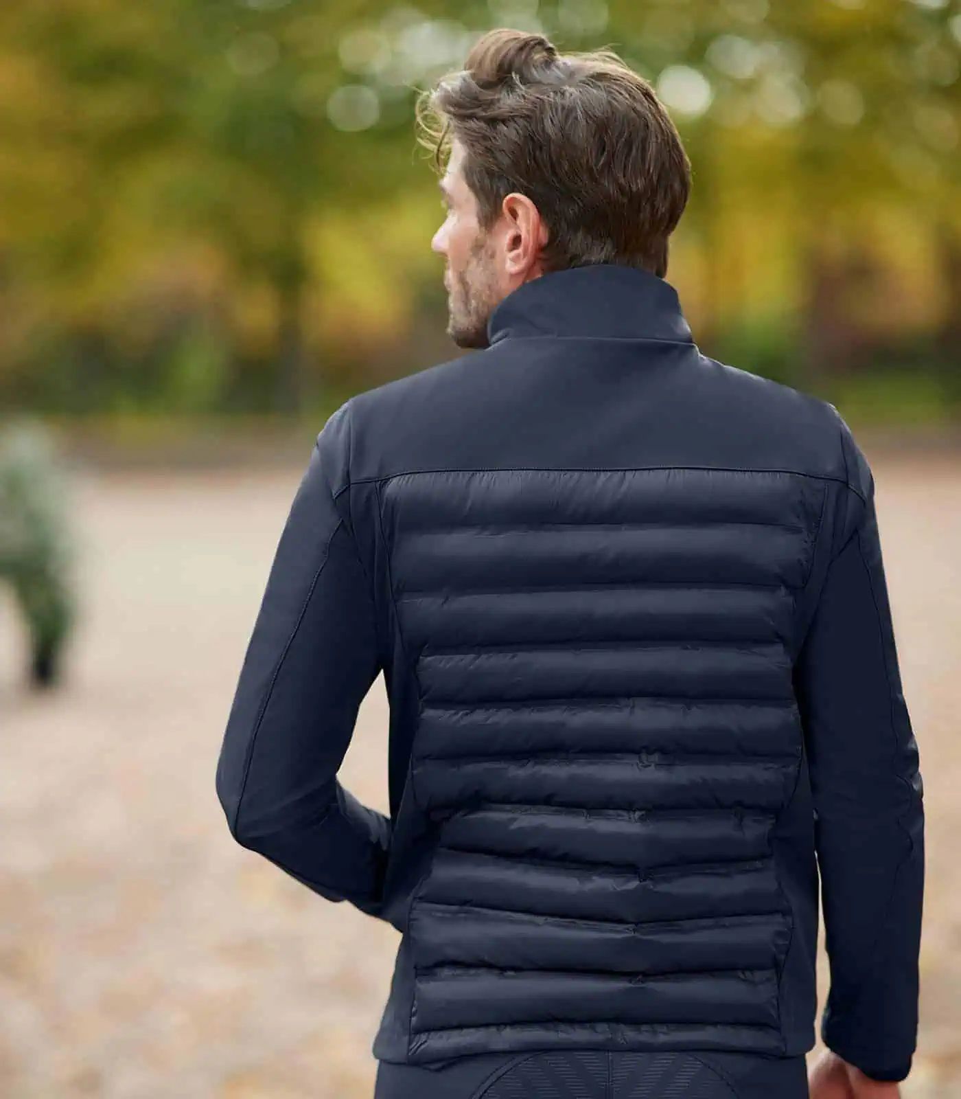 ELT Jachetă softshell mix Missouri bărbați, albastru profund, vedere din spate