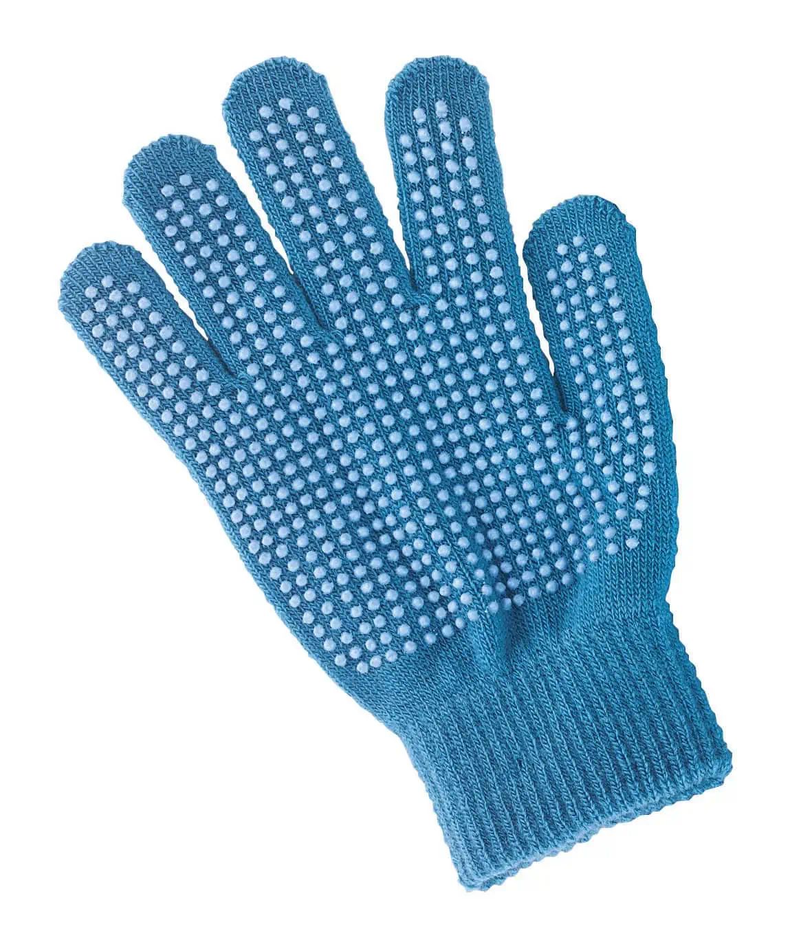 Covalliero Reithandschuhe Magic Grippy, Multi-Stretch mit Noppengriff, hellblau
