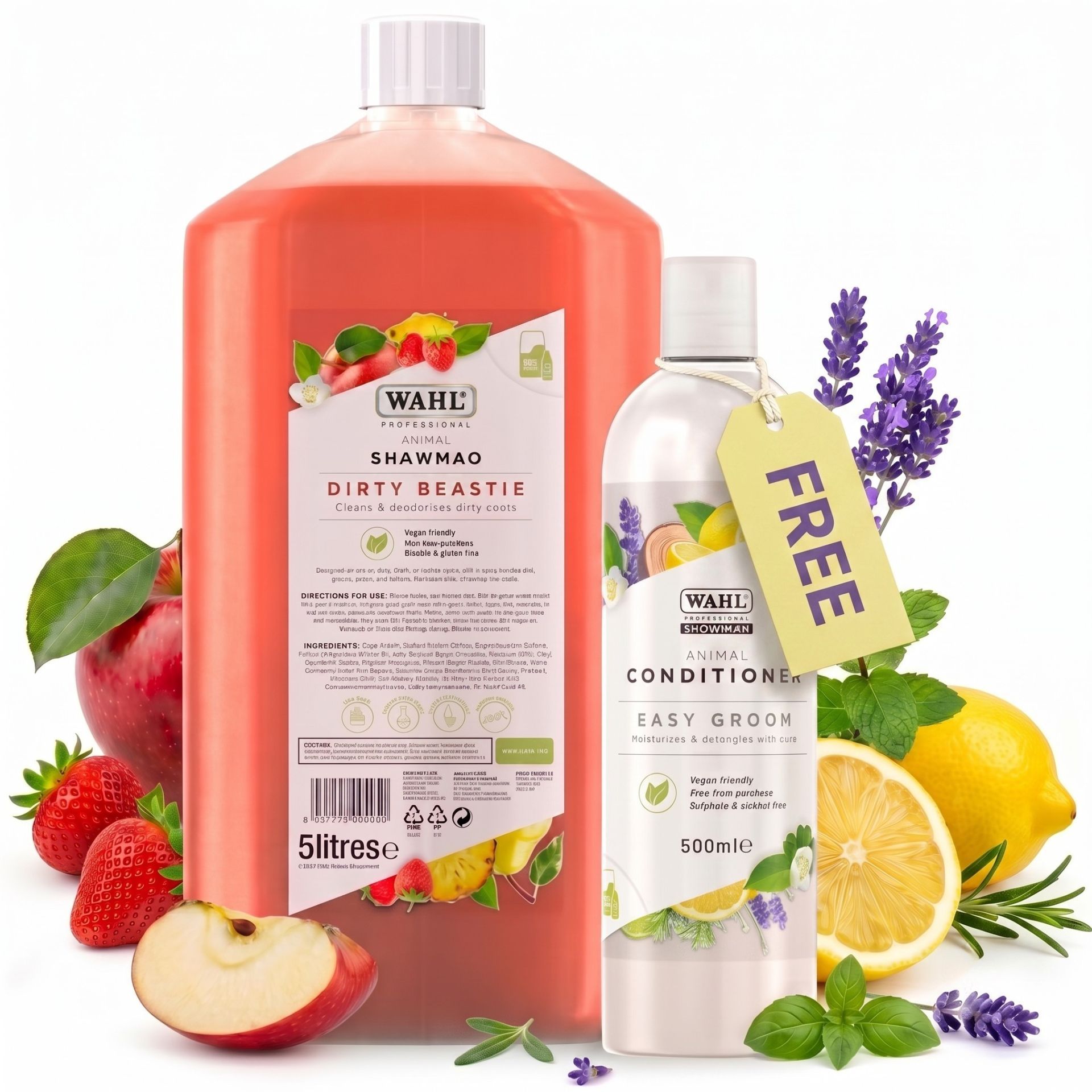 Wahl Dog Shampoo Set Dirty Beastie 5 L + Free Easy Groom Conditioner 500 ml