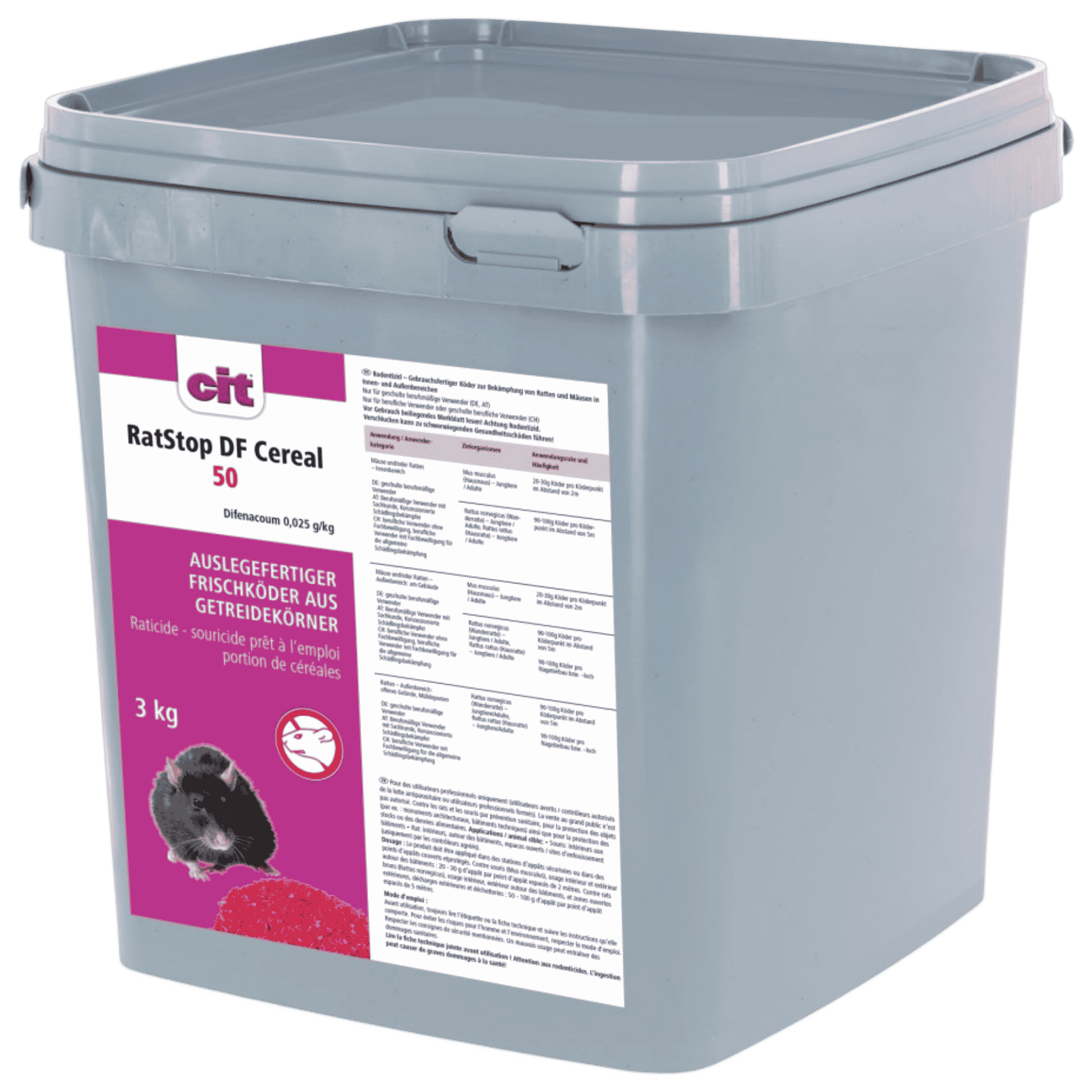 Nagetierfutter, Körnermöhre, 3 kg, Eimer, Futterpellets