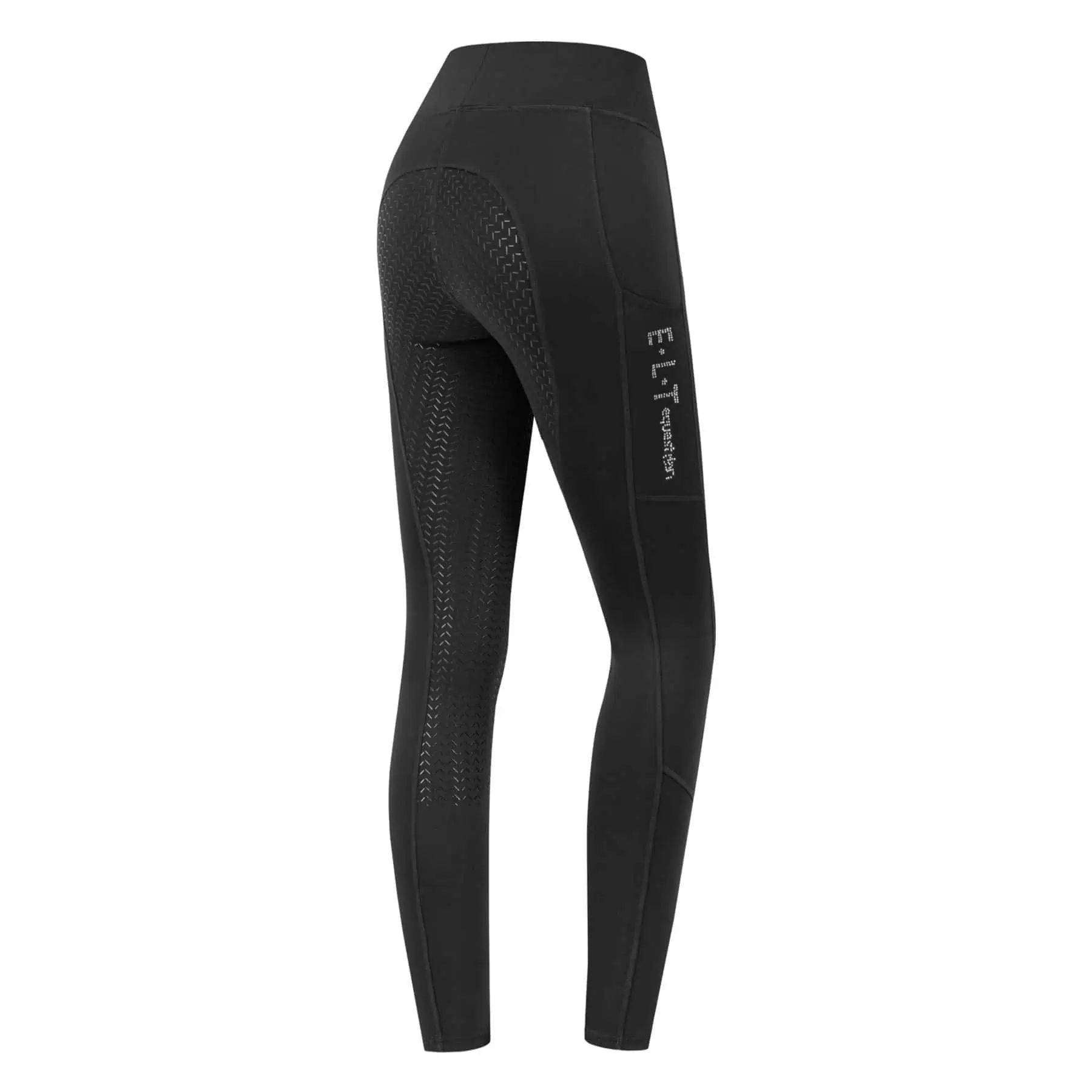 ELT Legging équitation Ella Glam, fond silicone, femme & enfant, noir D34