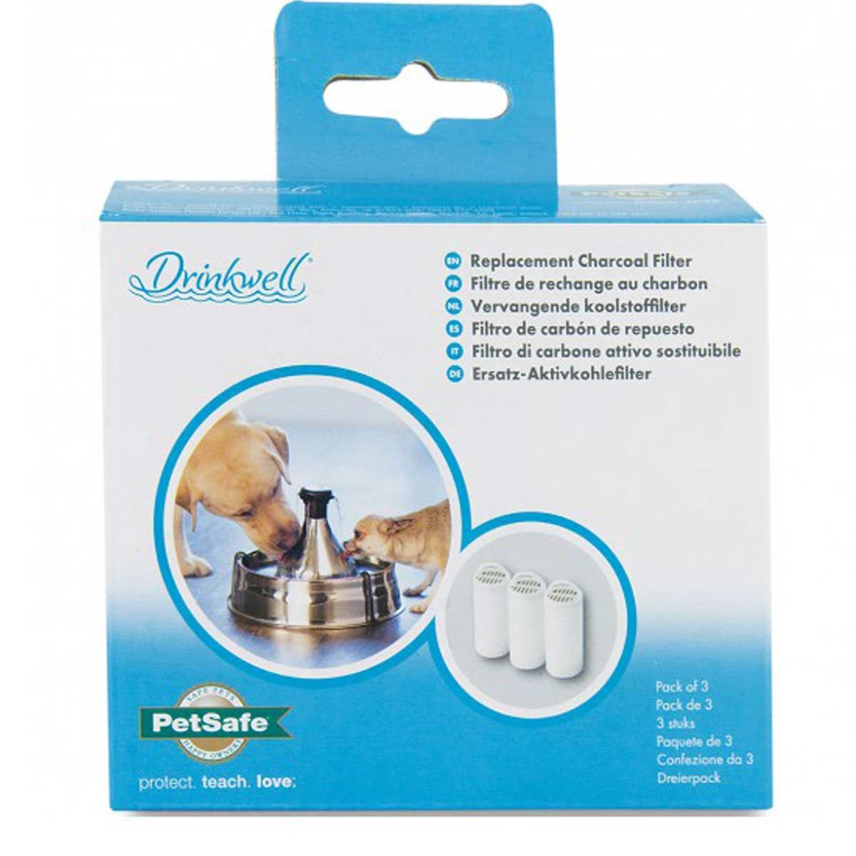 PetSafe Drinkwell Kohlefilter für Trinkbrunnen 360, 3er-Pack, Verpackung