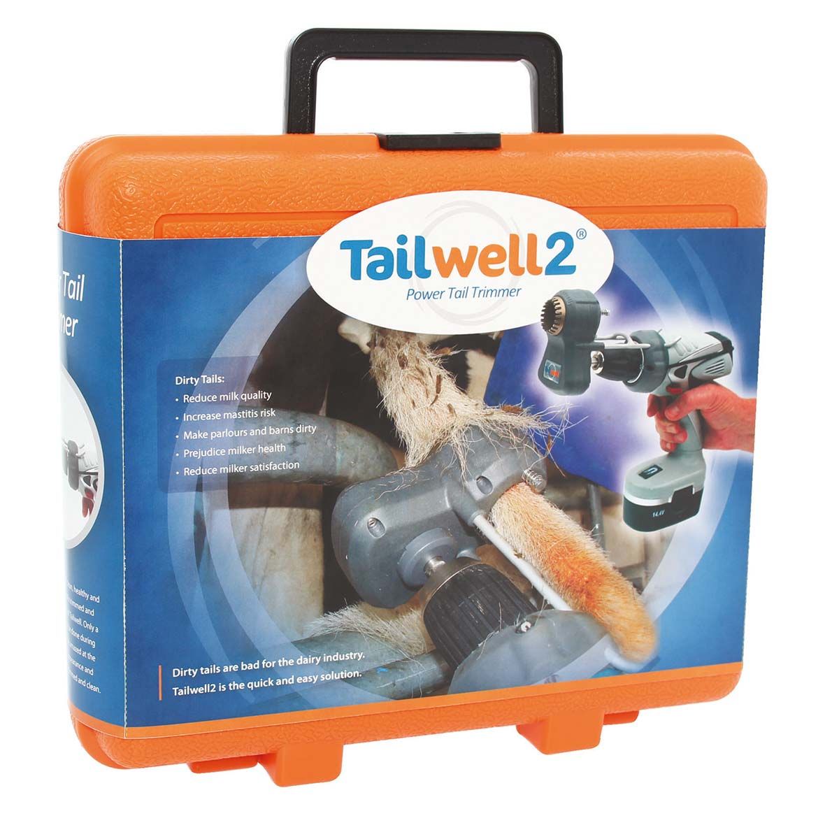 Tosacoda per mucche Kerbl TailWell 2 Standard con attacco, confezione