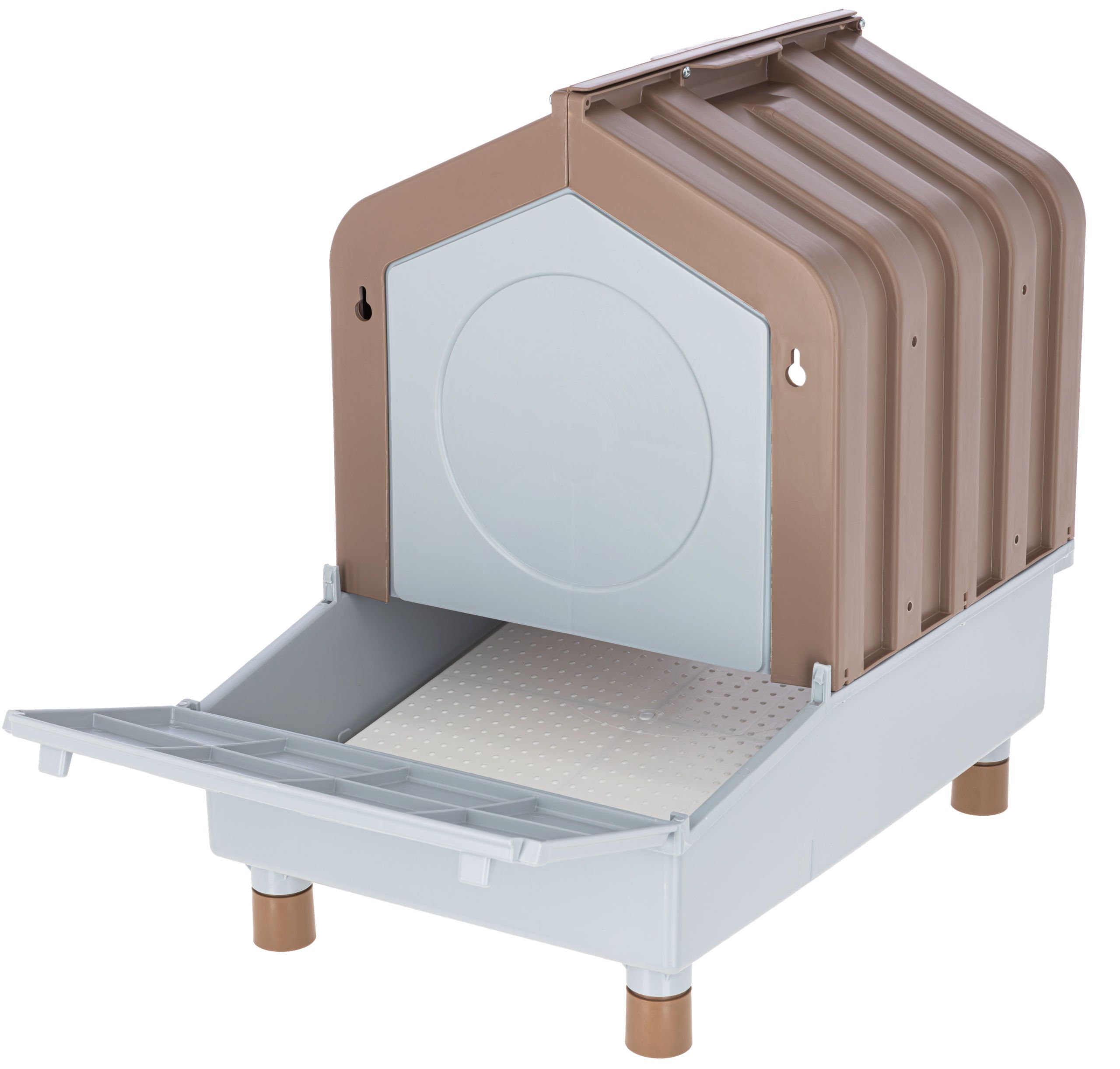 Kerbl Legenest Kunststoff modular, 2in1 für 5 Hühner, Vorderansicht