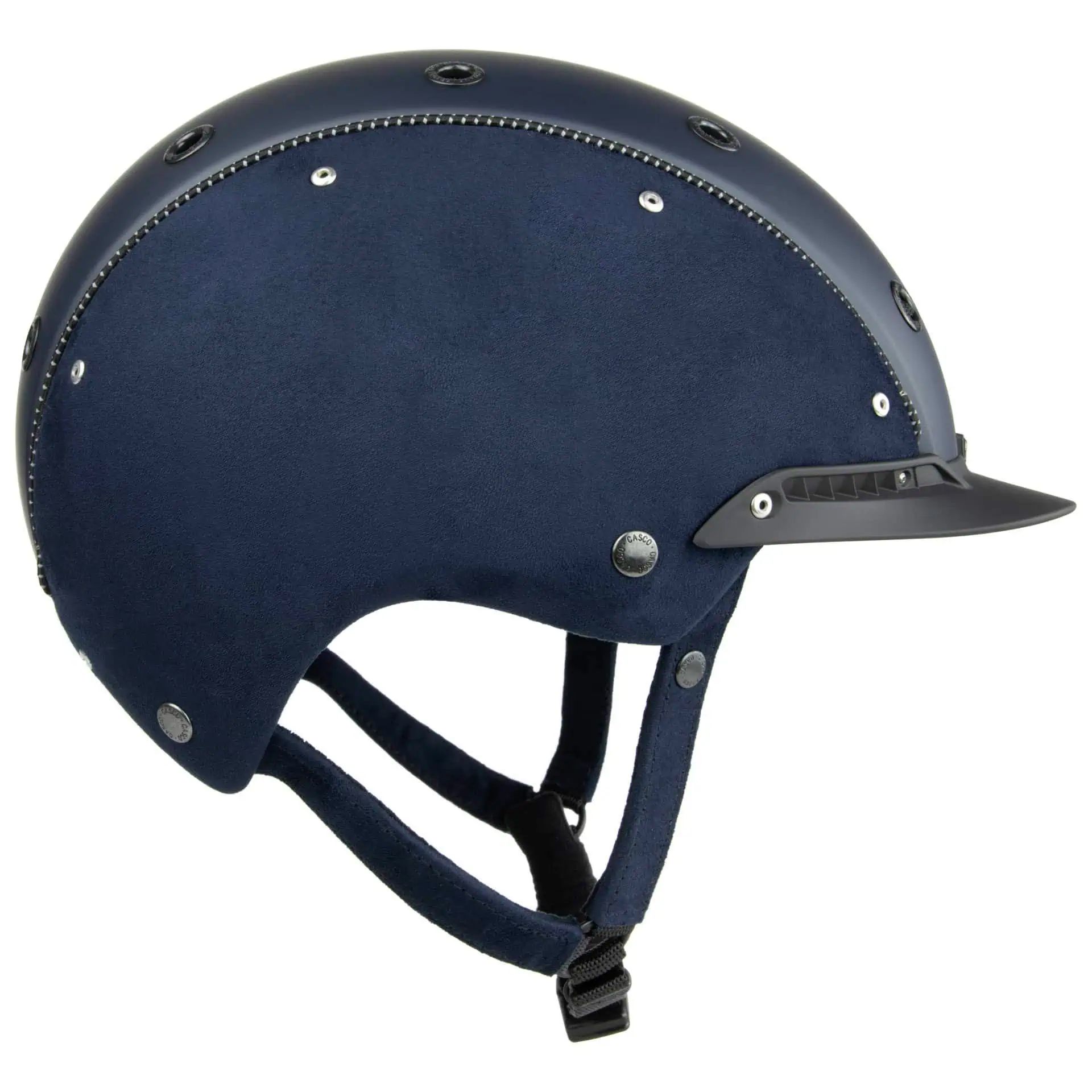 Casco Reithelm Champ-3 Nubuk, chic & sicher mit Disk-Fit Vario, mitternachtsblau M