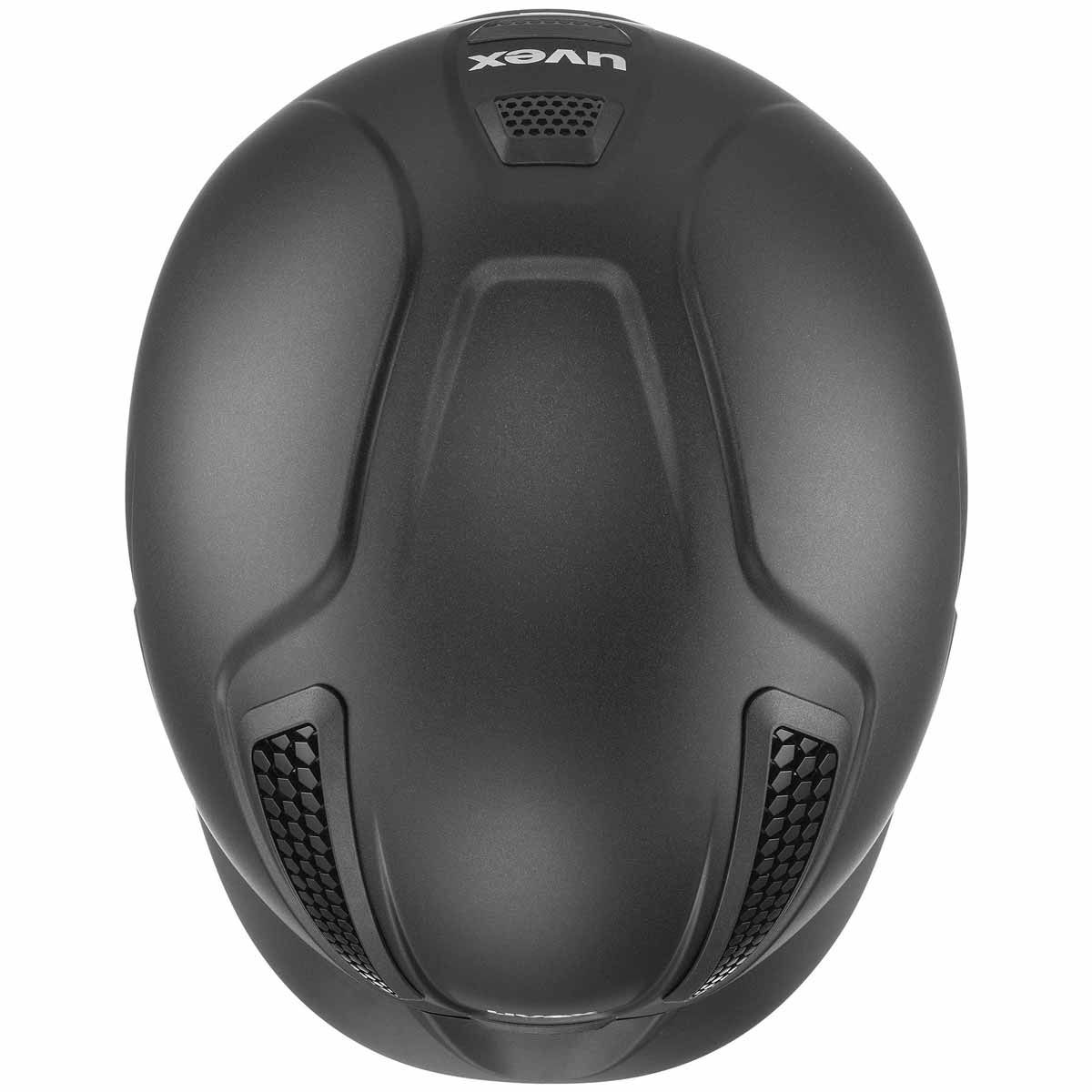 uvex perfexxion II riding helmet with ponytail cutout, 3D-IAS, top view
