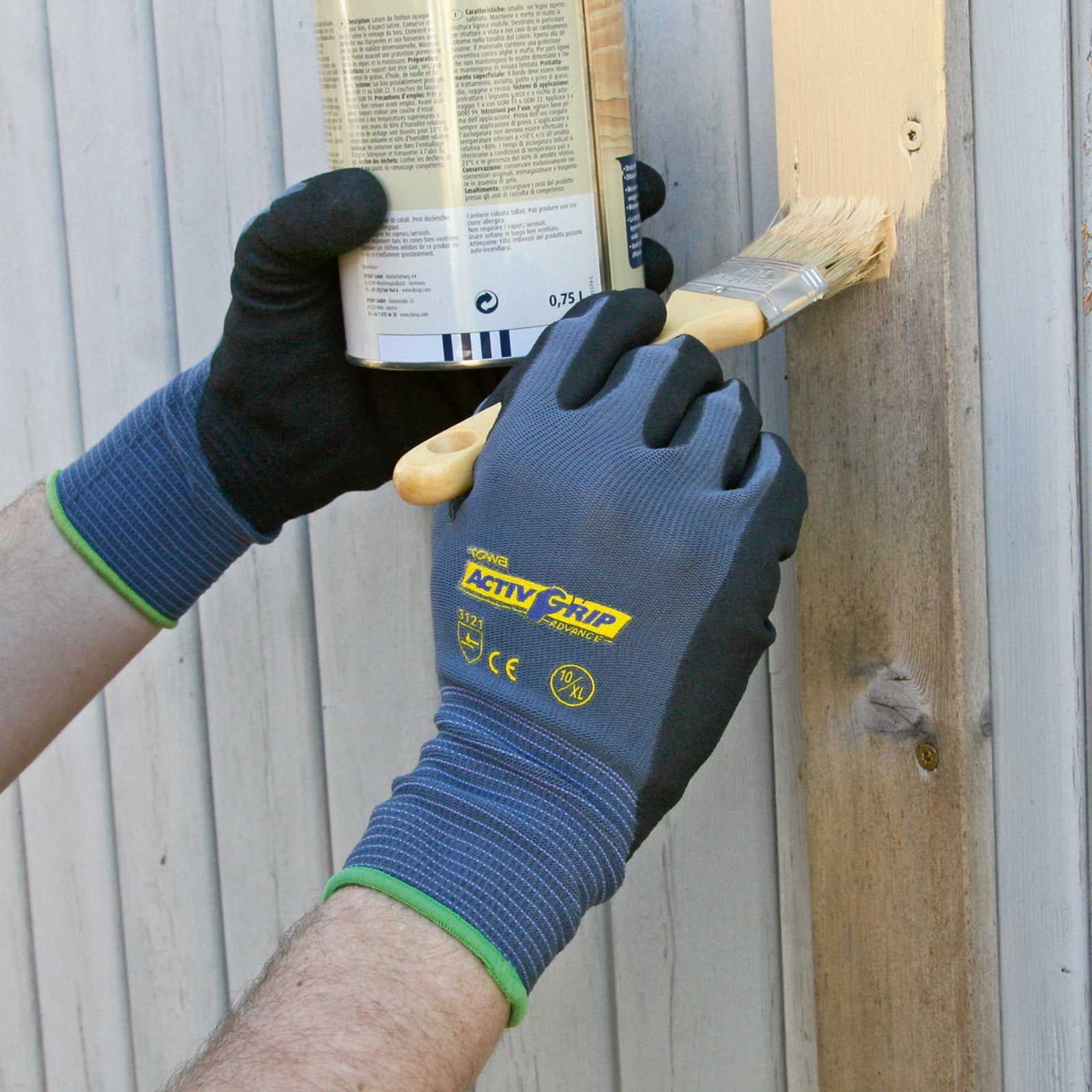Keron Activ Grip Advance finomkötött kesztyű, nitril bevonattal, méret 9