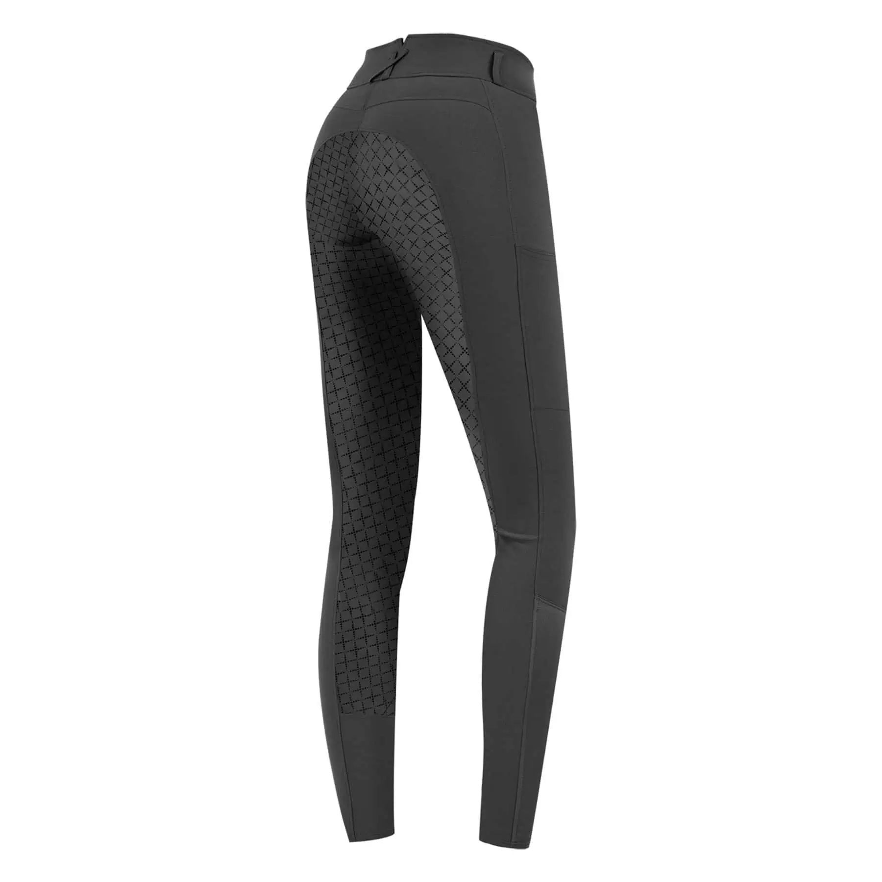 Pantalon d'équitation ELT Micro Sport Silicone Taille Haute, Fond Intégral, asphalte, 42