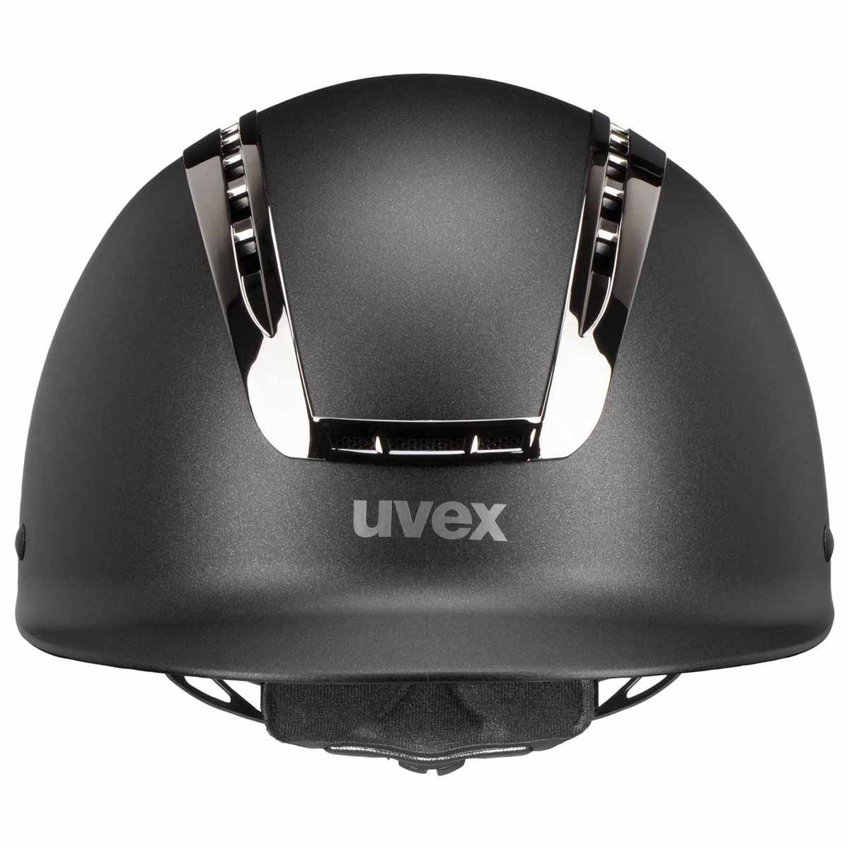 uvex suxxeed chrome lovaglósisak, elegáns kobak krómkerettel, hátulnézet