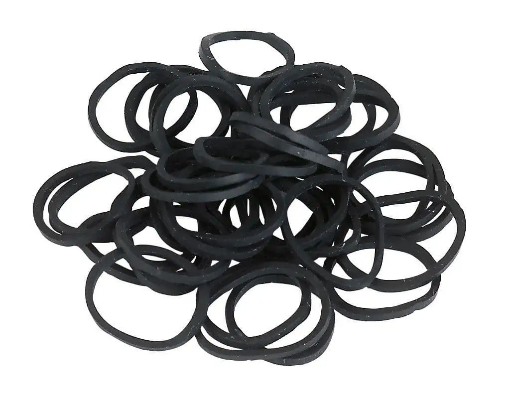 Rubber bands, black, 800 pcs/dispenser