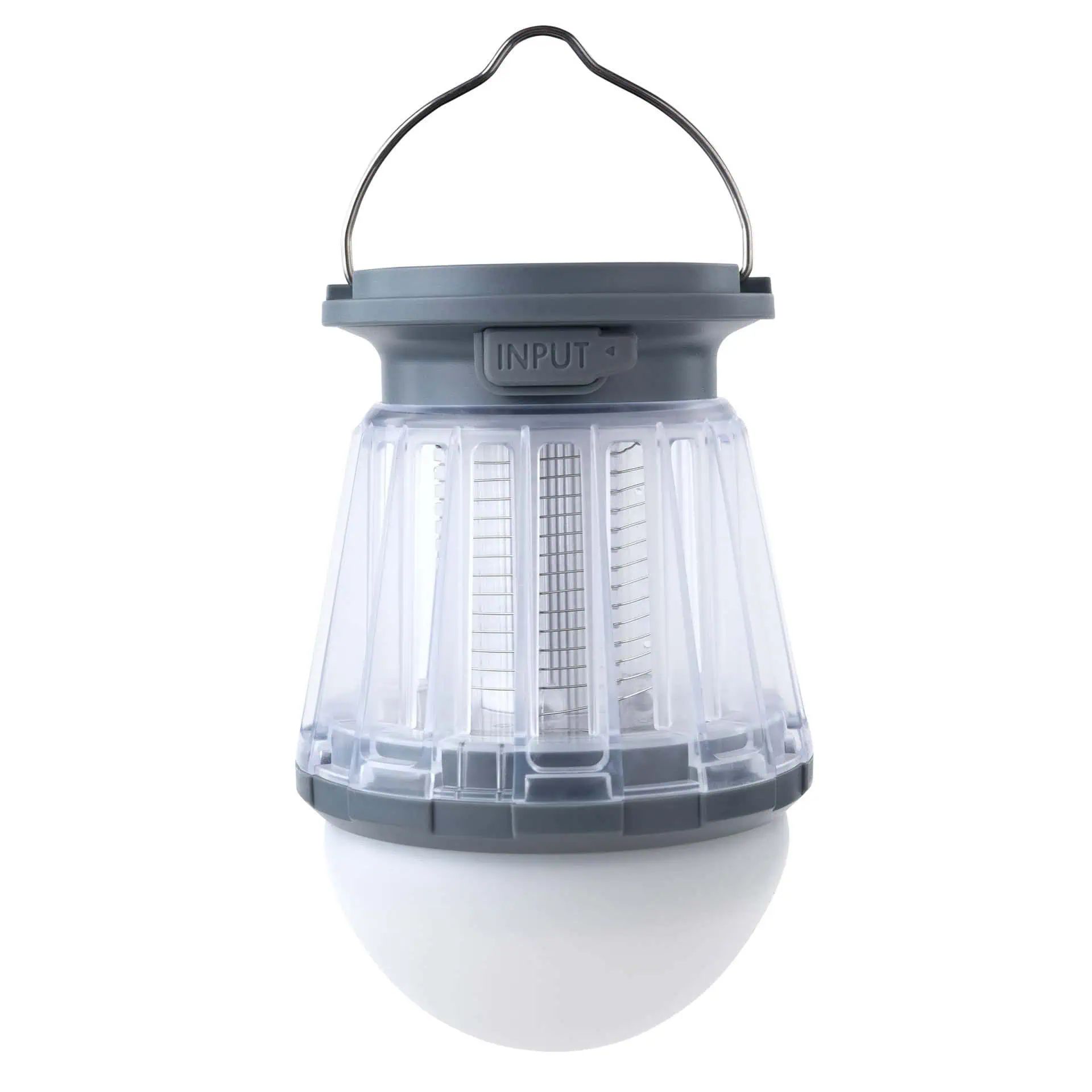 LED Solar Campinglampe Anti-Moskito hellgrau