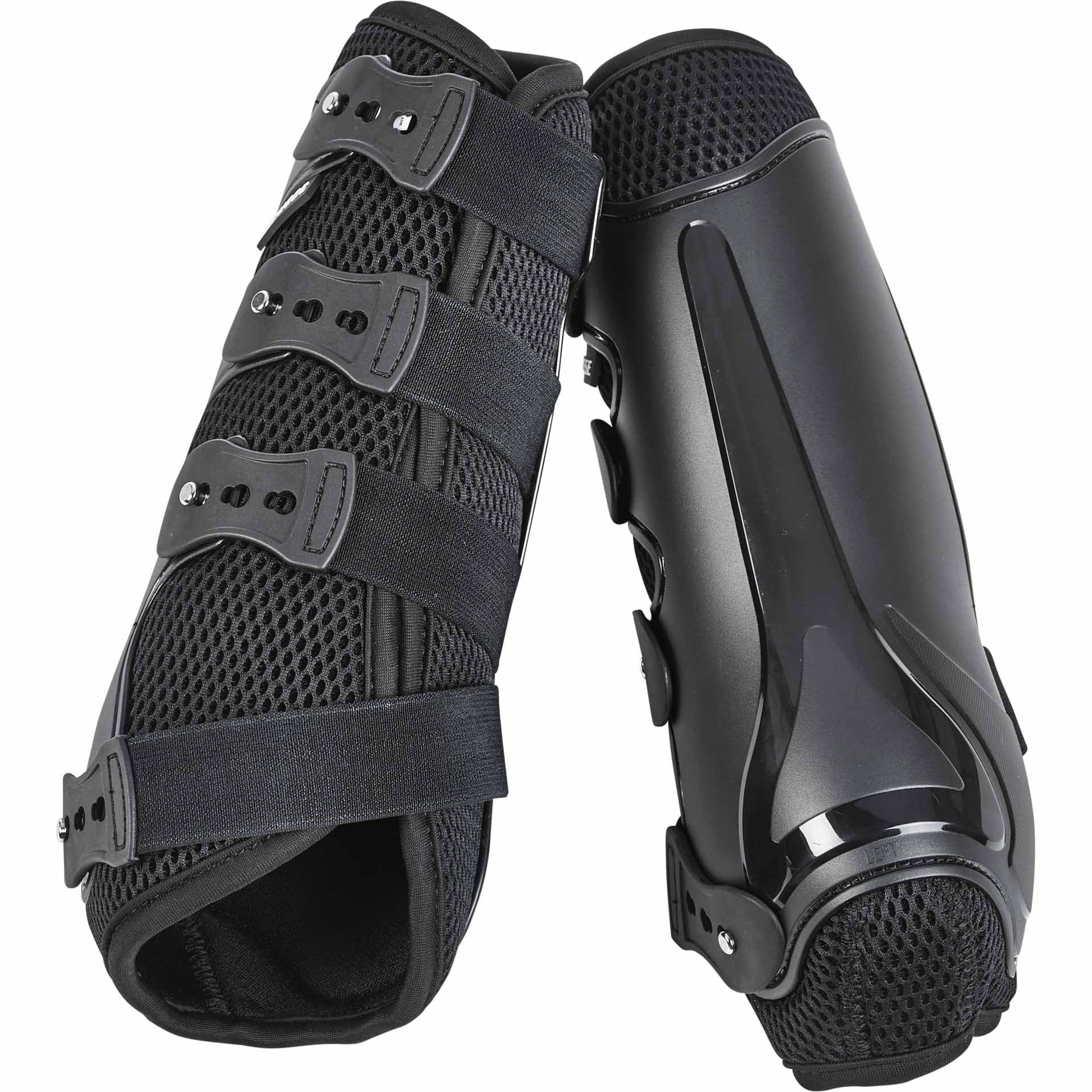 Guêtres de dressage BUSSE DRESSAGE-PRO-MESH, coque rigide 3D AIR DRY, XL, Noir