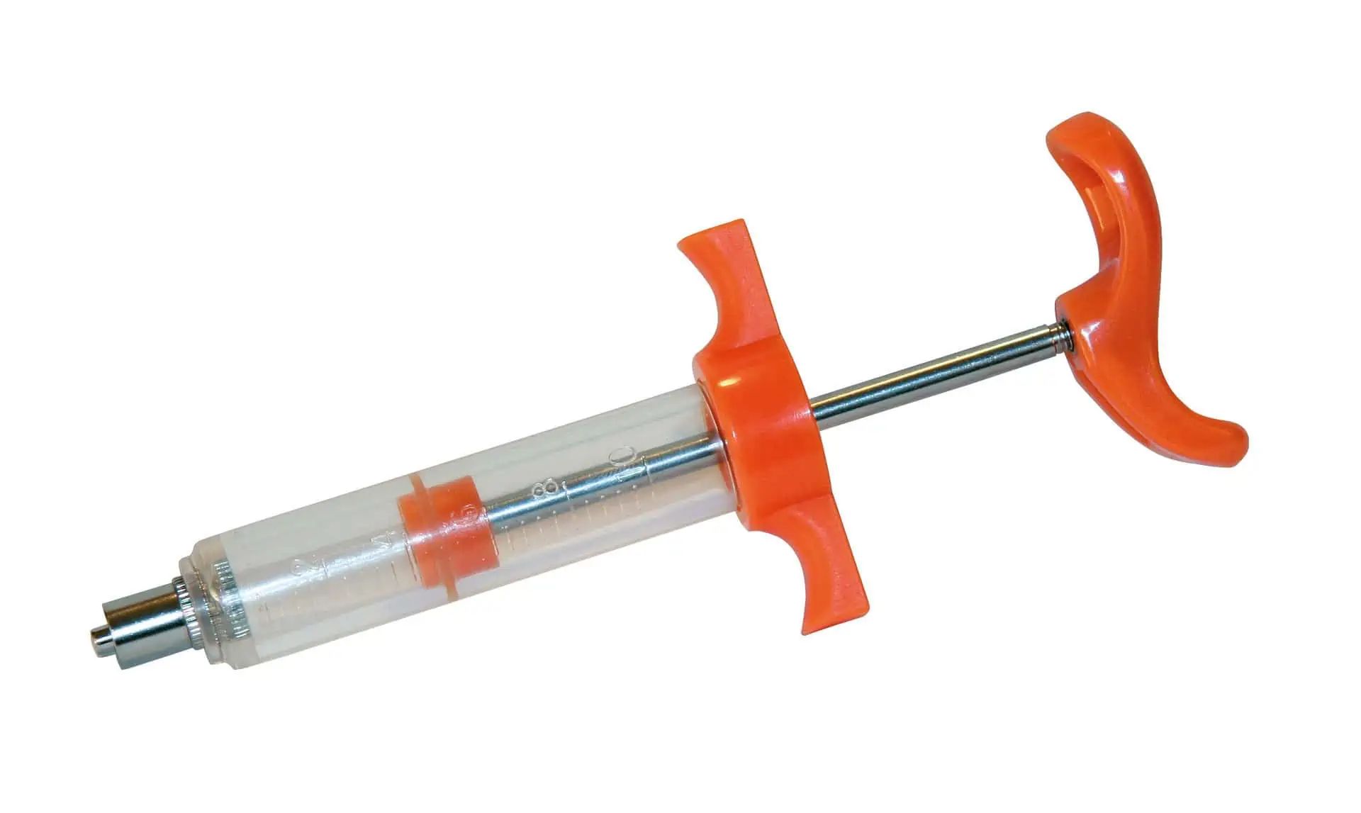 Kerbl nylon adagolófecskendő Luer-Lock csatlakozóval és műanyag fogantyúval