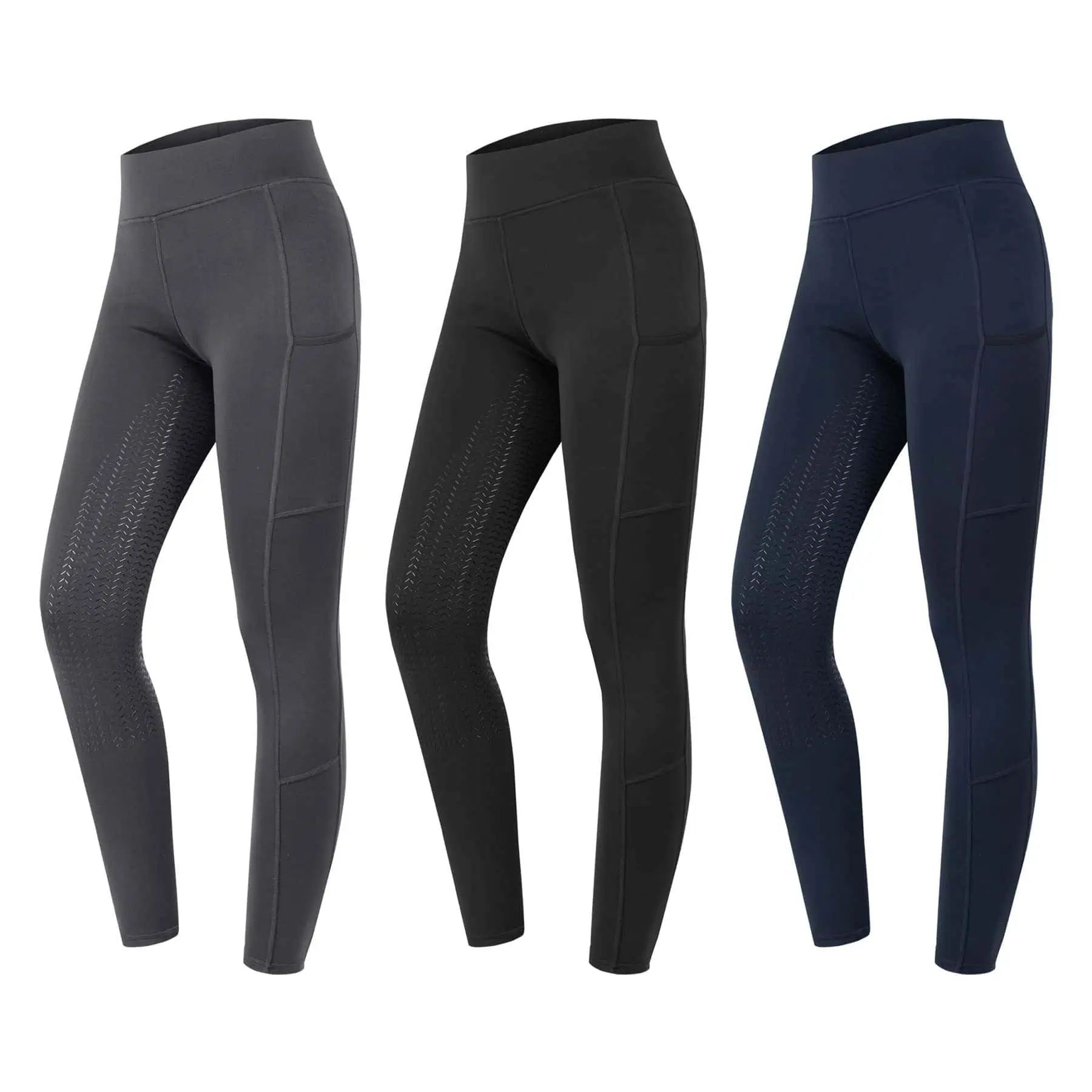 ELT Legging équitation Ella Glam, fond silicone, femme & enfant, noir D44