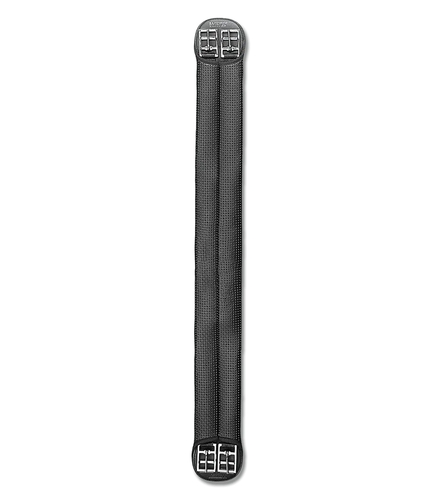 Sangle élastique courte Wintec pour chevaux, noire avec boucles à rouleau, 55 cm