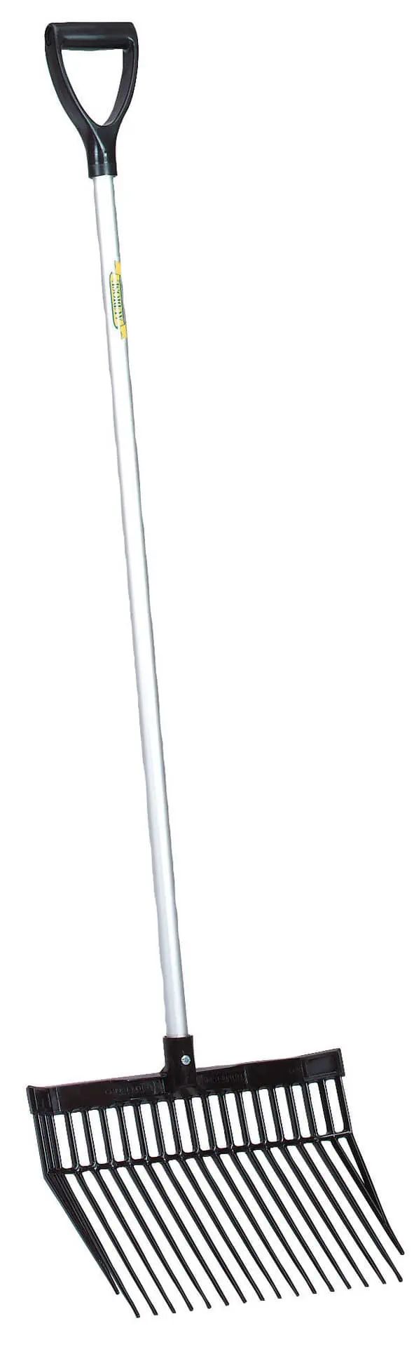 Aubiose gödselgaffel med metallhandtag och D-handtag