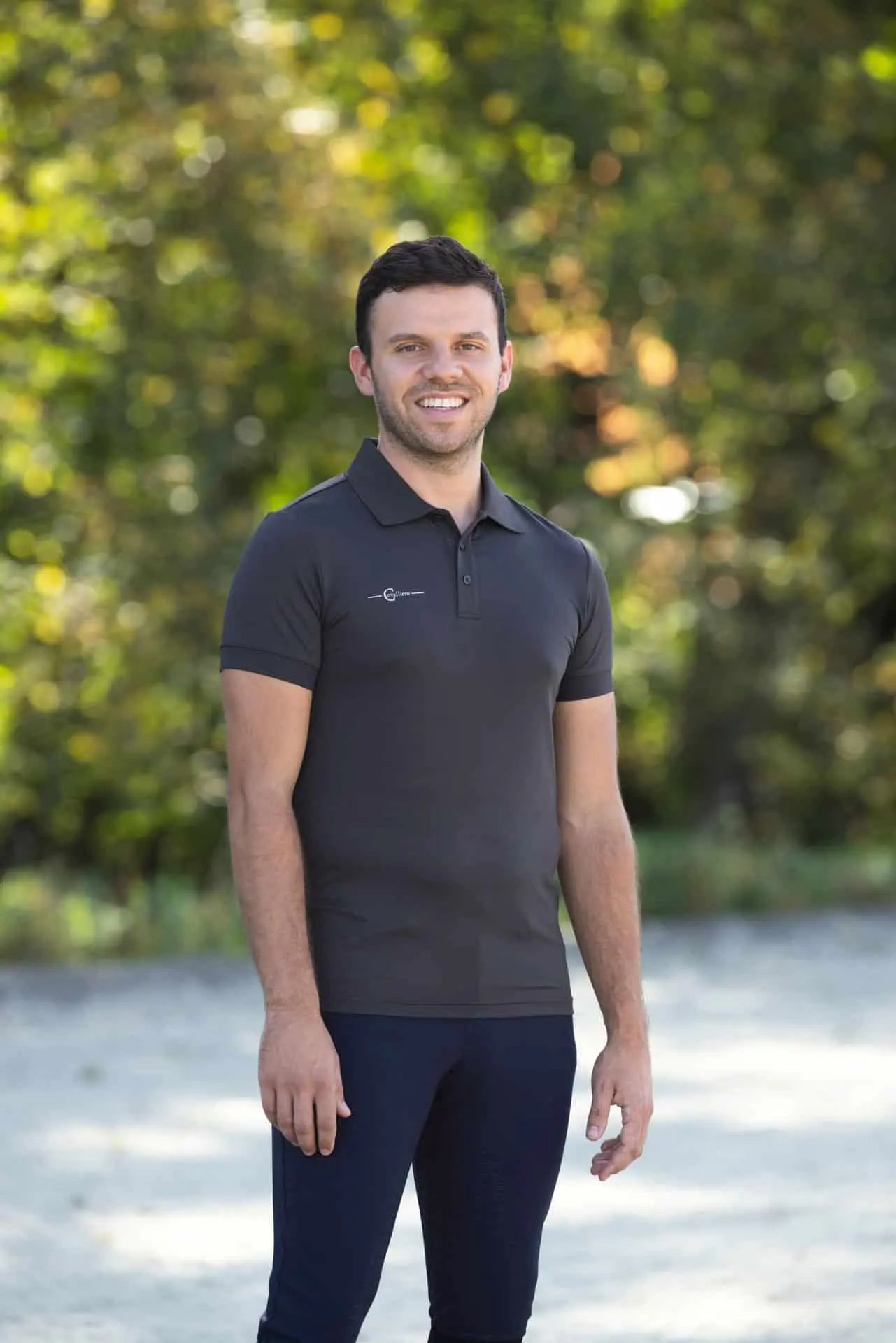 Polo Homme Covalliero, respirant, coupe ajustée, tissu recyclé 4 voies, graphite S