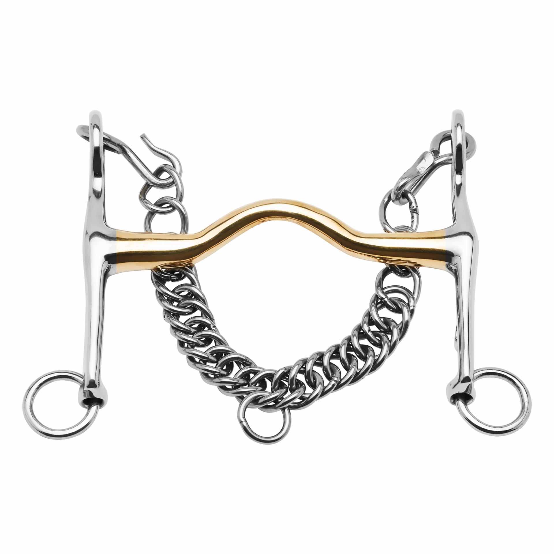 Mors de filet de dressage BUSSE, sans mors incliné, KAUGAN, 14 mm