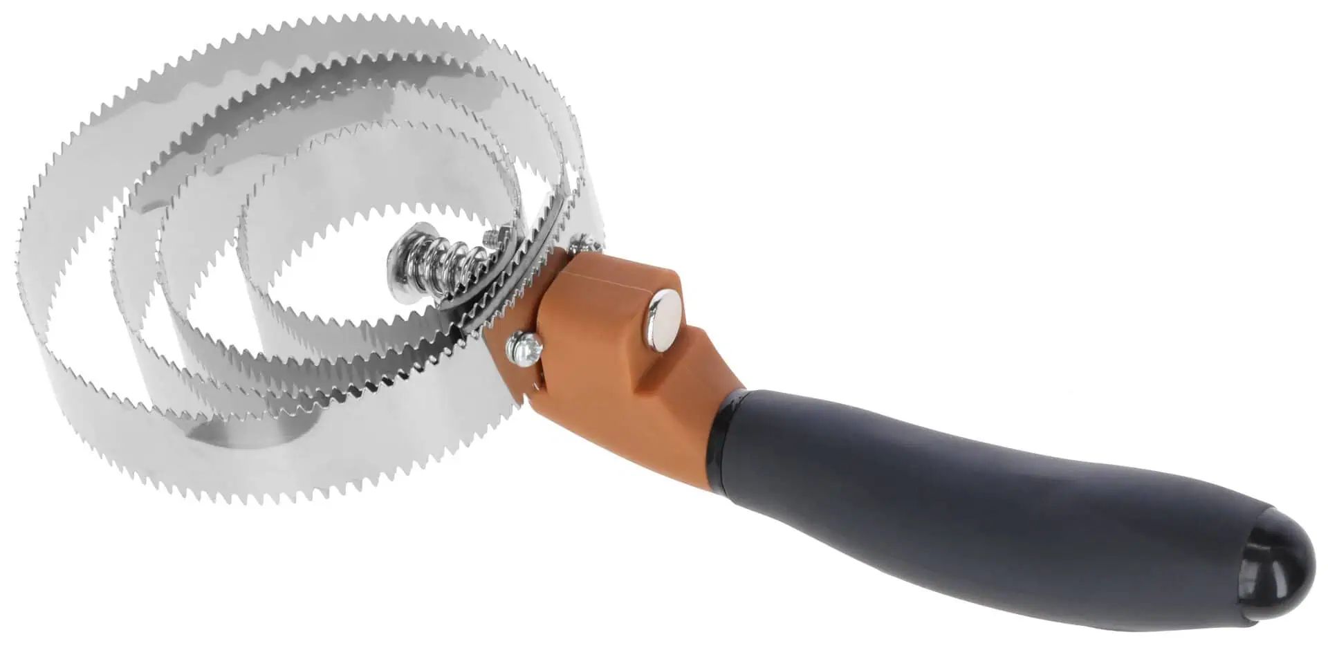 Covalliero Spiralstriegel 2K für Pferde, ergonomischer Griff, Vorderansicht