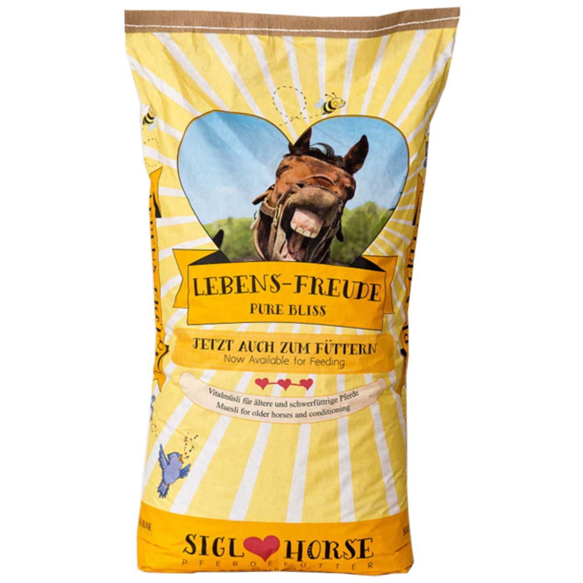 Siglhorse Lebensfreude aliment pour chevaux âgés Joie de vivre 20 kg, emballage