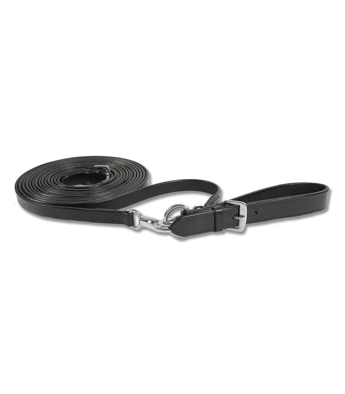 STAR Hățuri cu inele din piele, negre, 15 mm, pentru cai de sânge cald