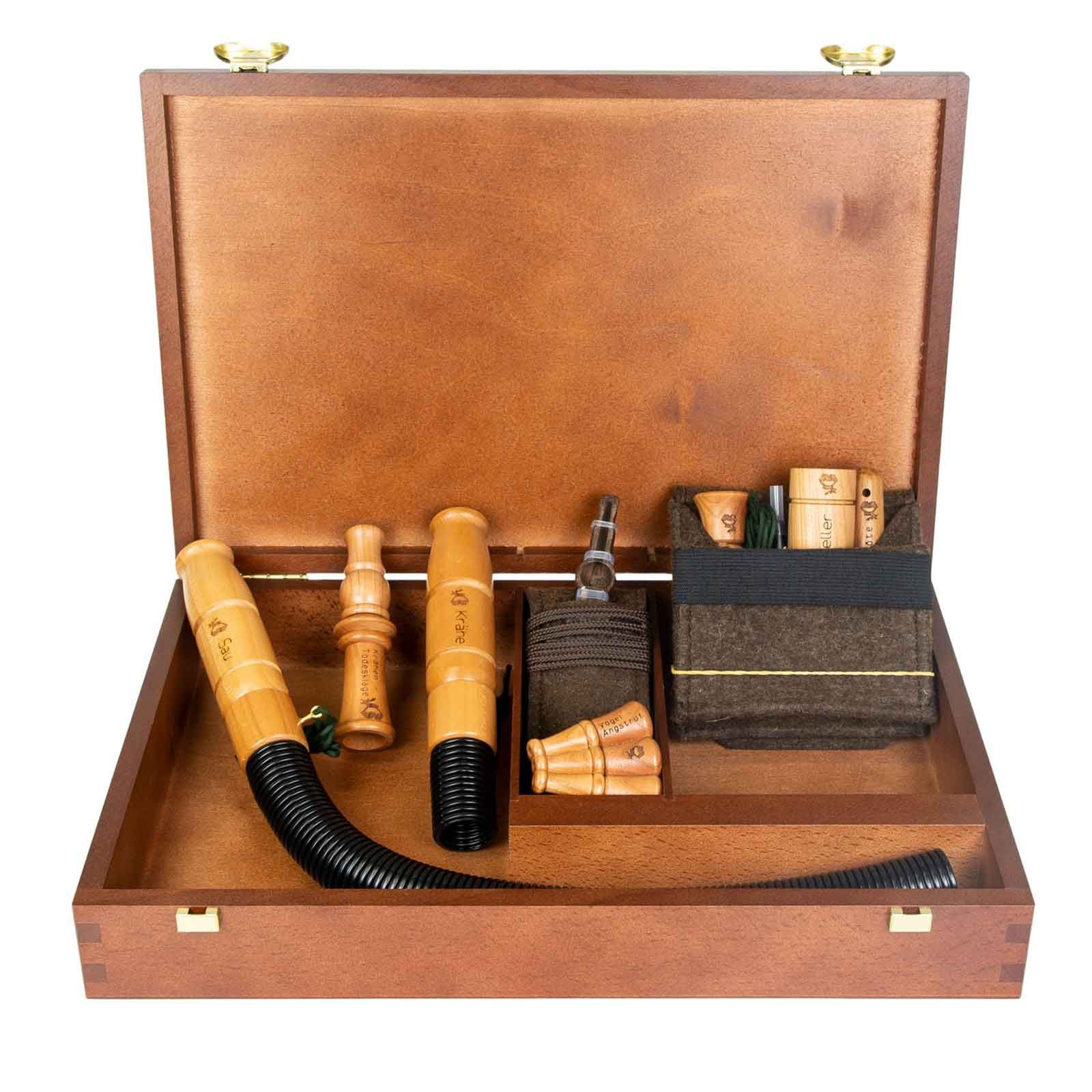 Weisskirchen Set d'appeaux de chasse dans une boîte en bois