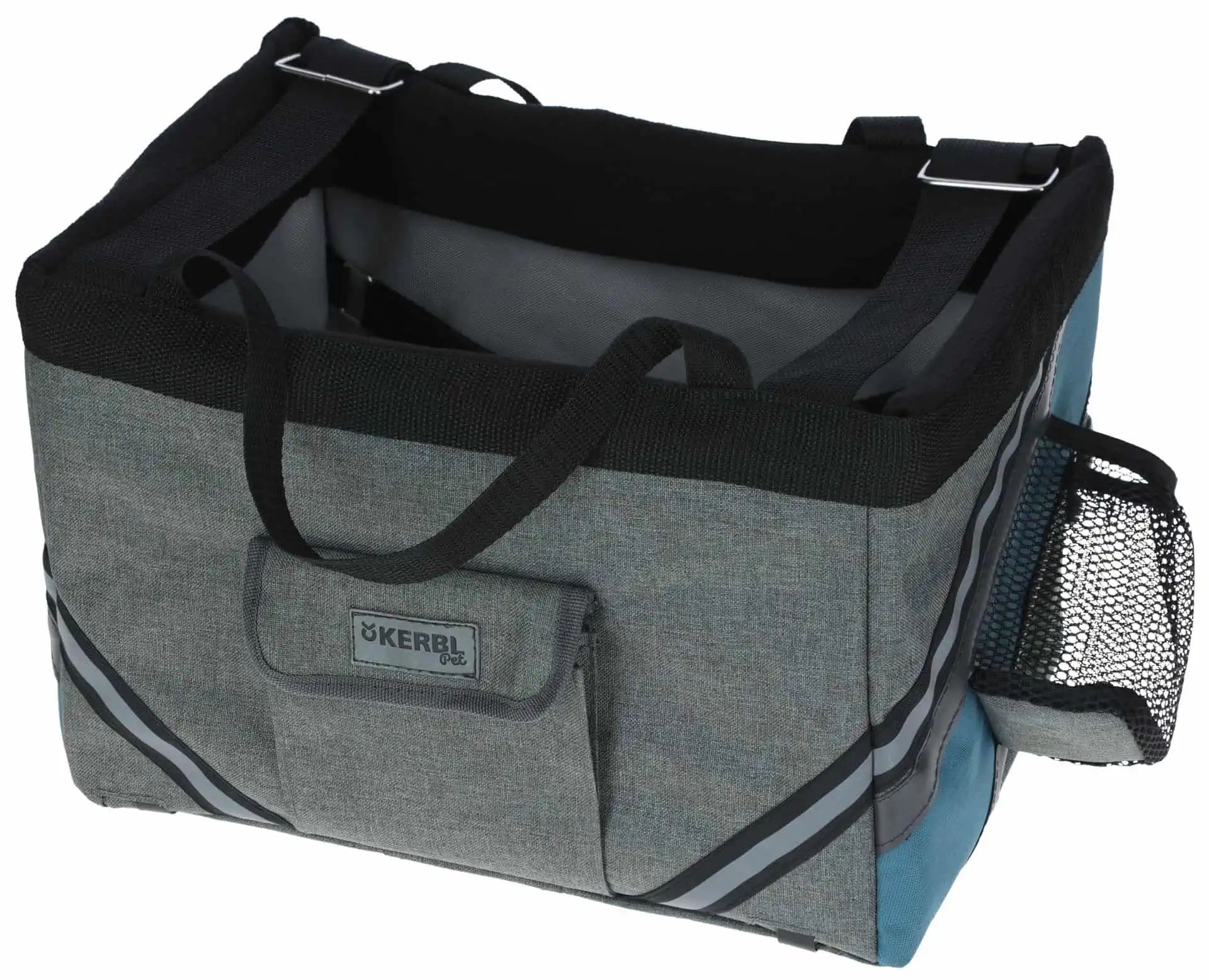 Hunde Fahrradtasche Vacation 38x29x25cm, grau/blau