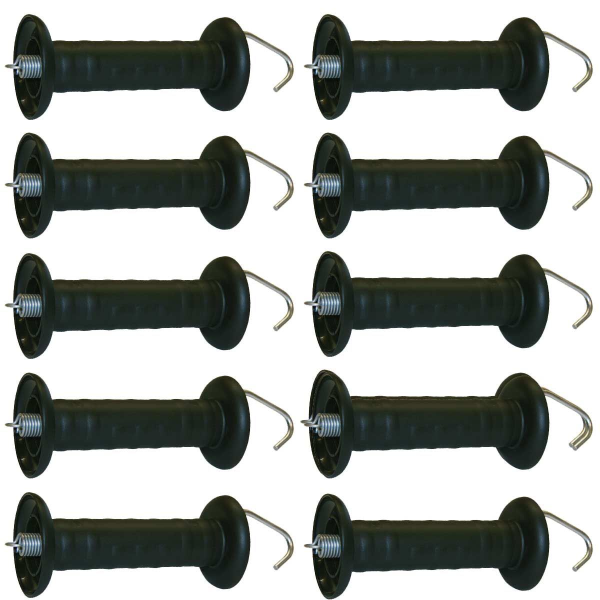 10x Agrarzone Torgriff Weidezaun mit Haken und Feder