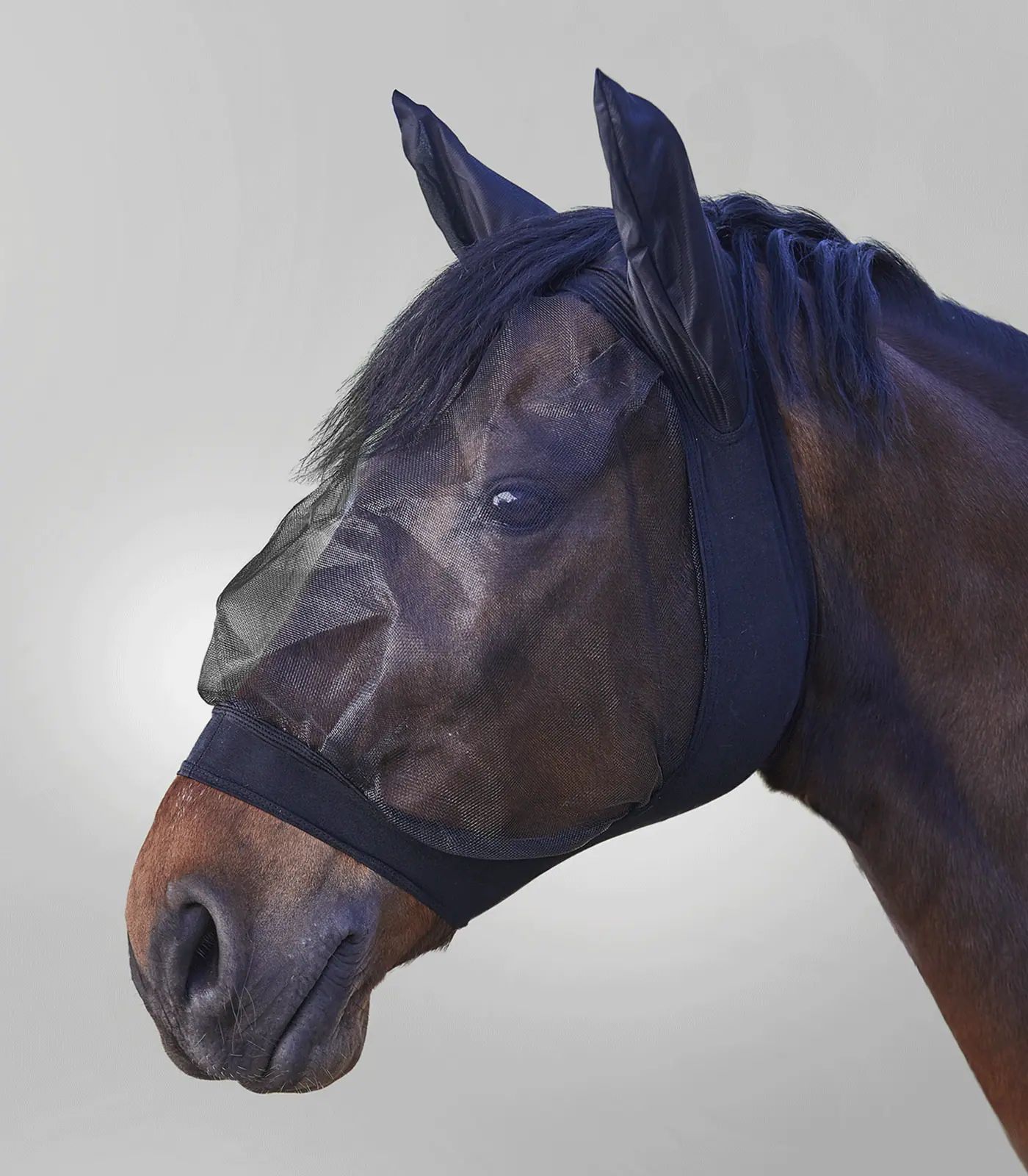 Waldhausen Masque anti-mouches SKINNY, noir, Protection yeux et oreilles