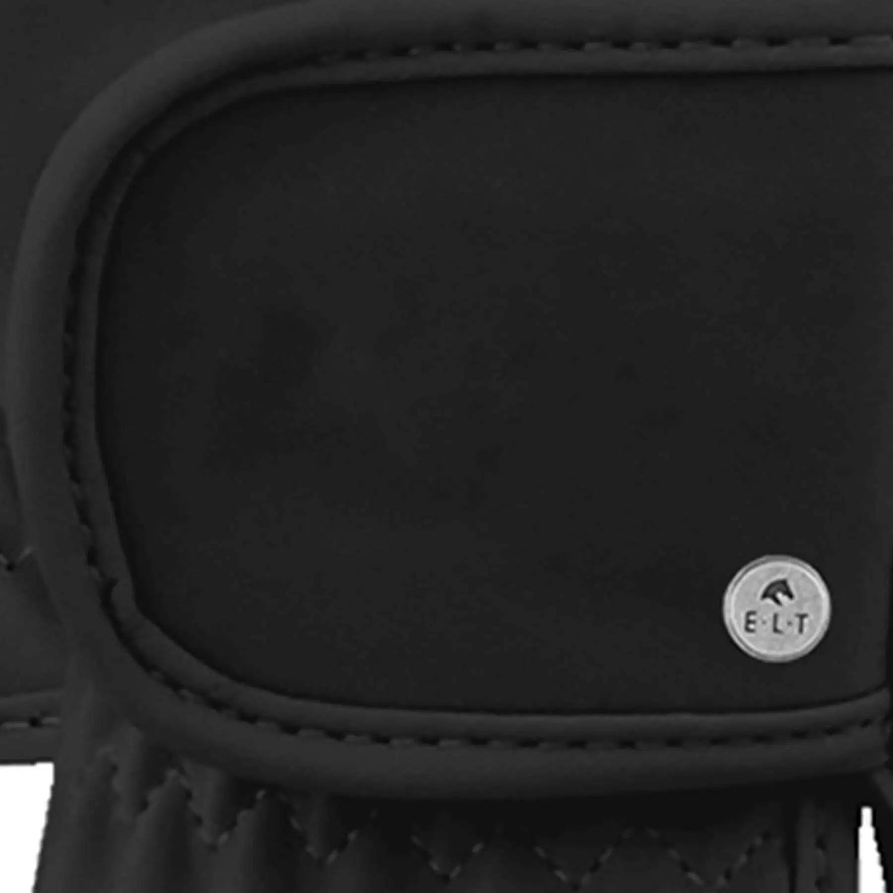 Guanto da equitazione ELT Il Versatile, effetto scamosciato, strappo, dettaglio, logo