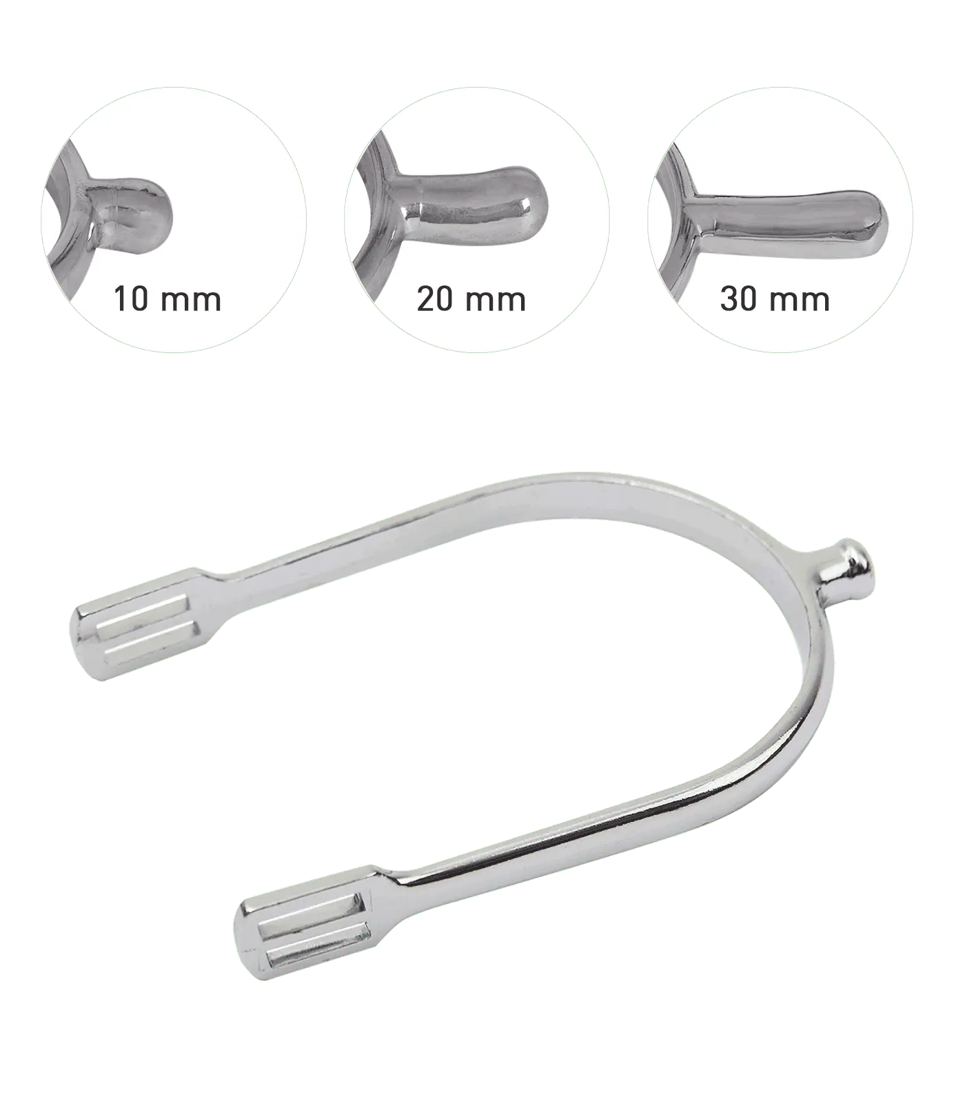 Waldhausen Sporen mit Perlonriemen, Herren, 10 mm