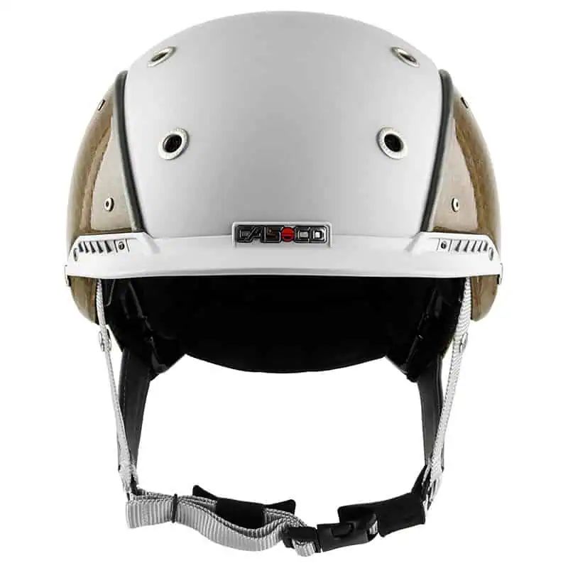 Cap da equitazione CASCO CHAMP-3 Fibra di lino - bianco grigio S