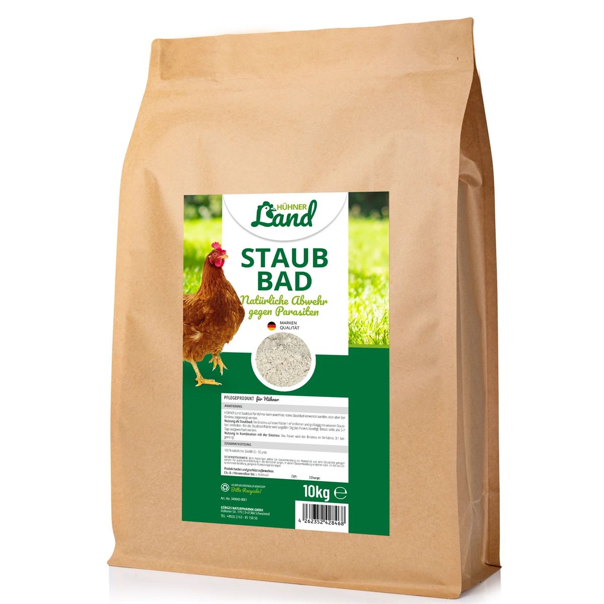 Hühnerland Dust Bath for Chickens 10 kg, packaging