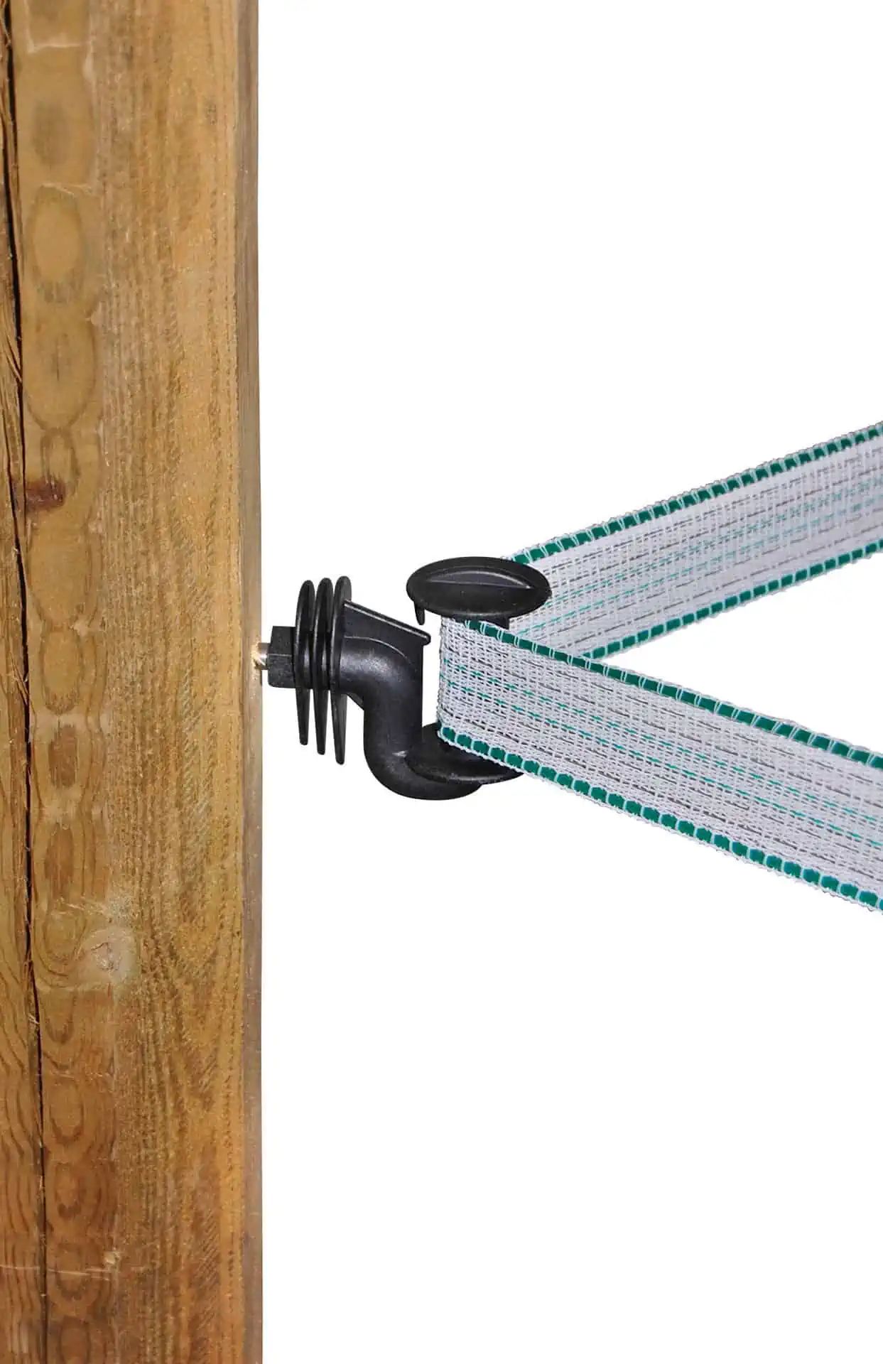 AKO Band-Eckisolator Cavallo 40 mm Holzgewinde, 8 Stück, Detailansicht, Isolator