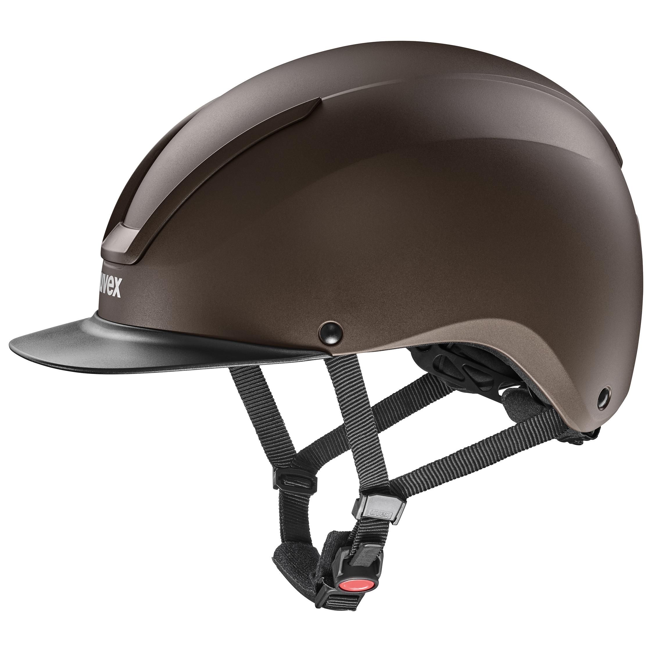 Casque d'équitation uvex ixxo active, coque hardshell, EN 1384:2023, marron mat, 53-54 cm