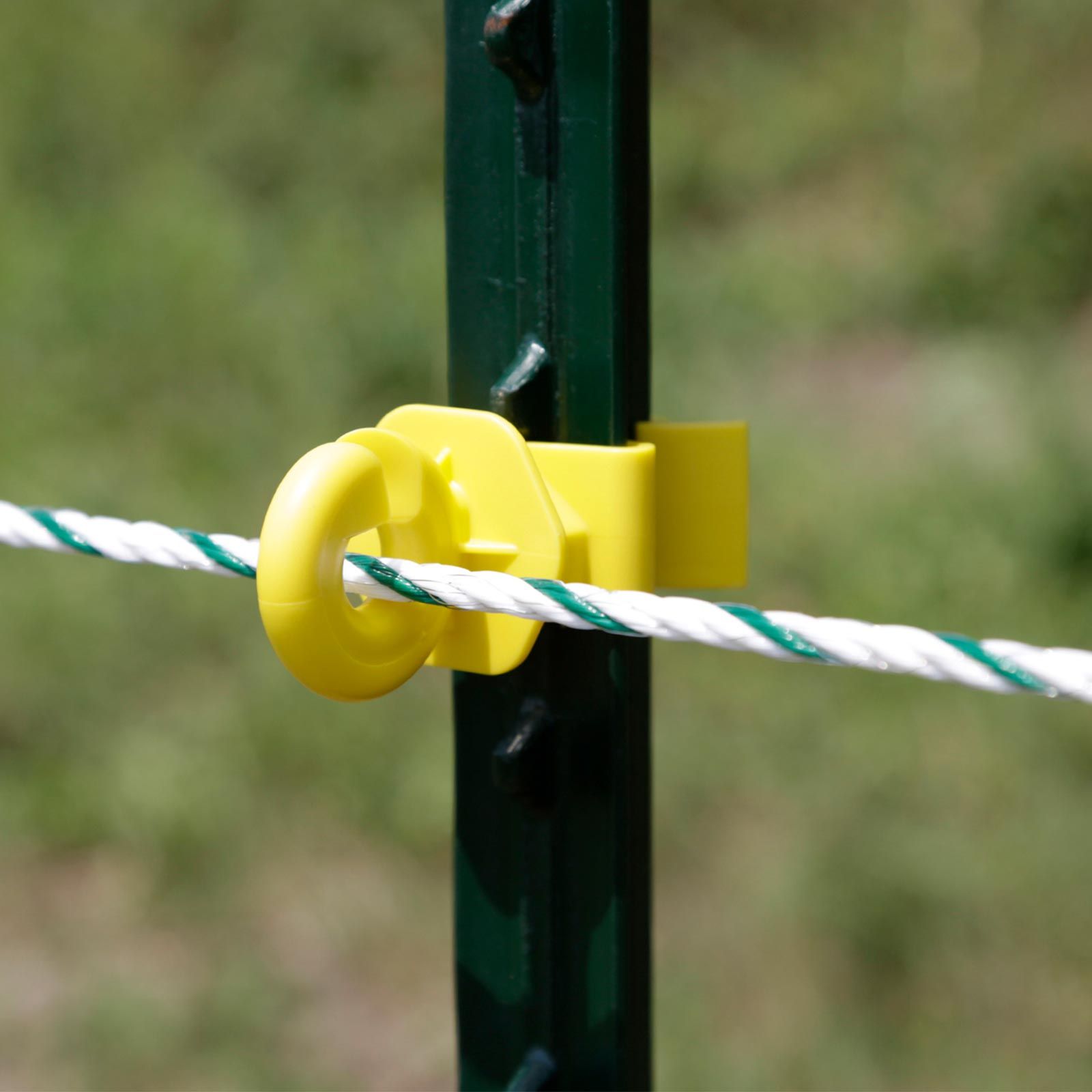 25x T-Post ring insulator for T-posts, in use
