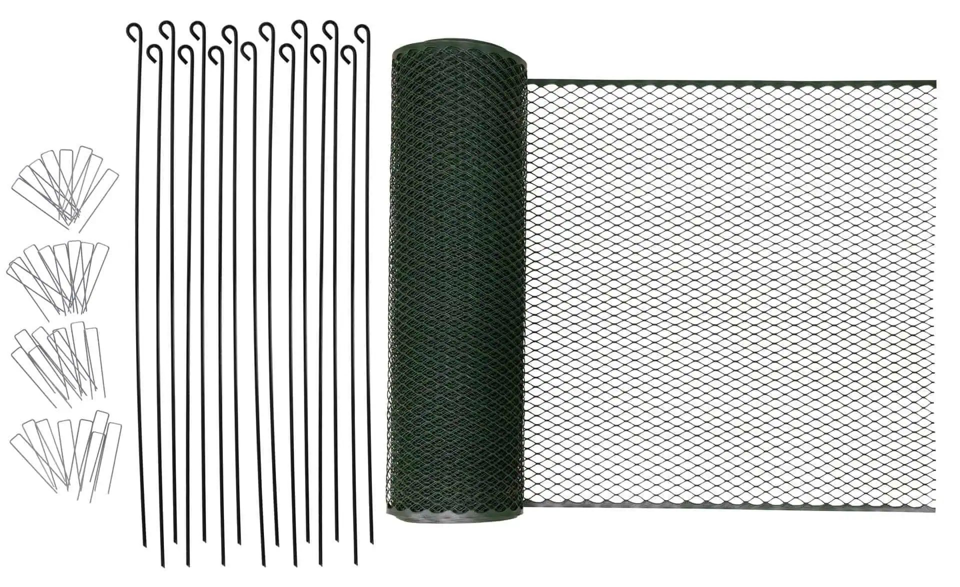 Kerbl Geflügelnetz MultiFence 90 cm x 25 m, mobil, mit Erdankern, Lieferumfang