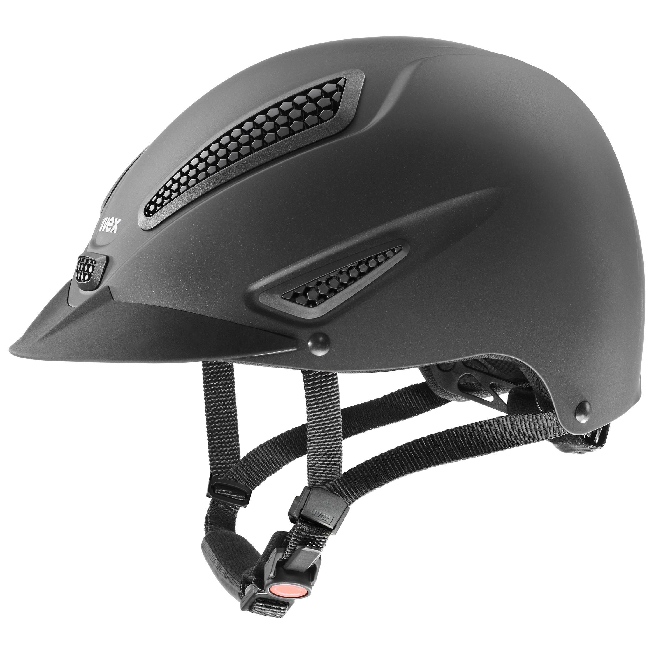 Casco da equitazione uvex perfexxion III mat, sicurezza e comfort, nero opaco 59-61