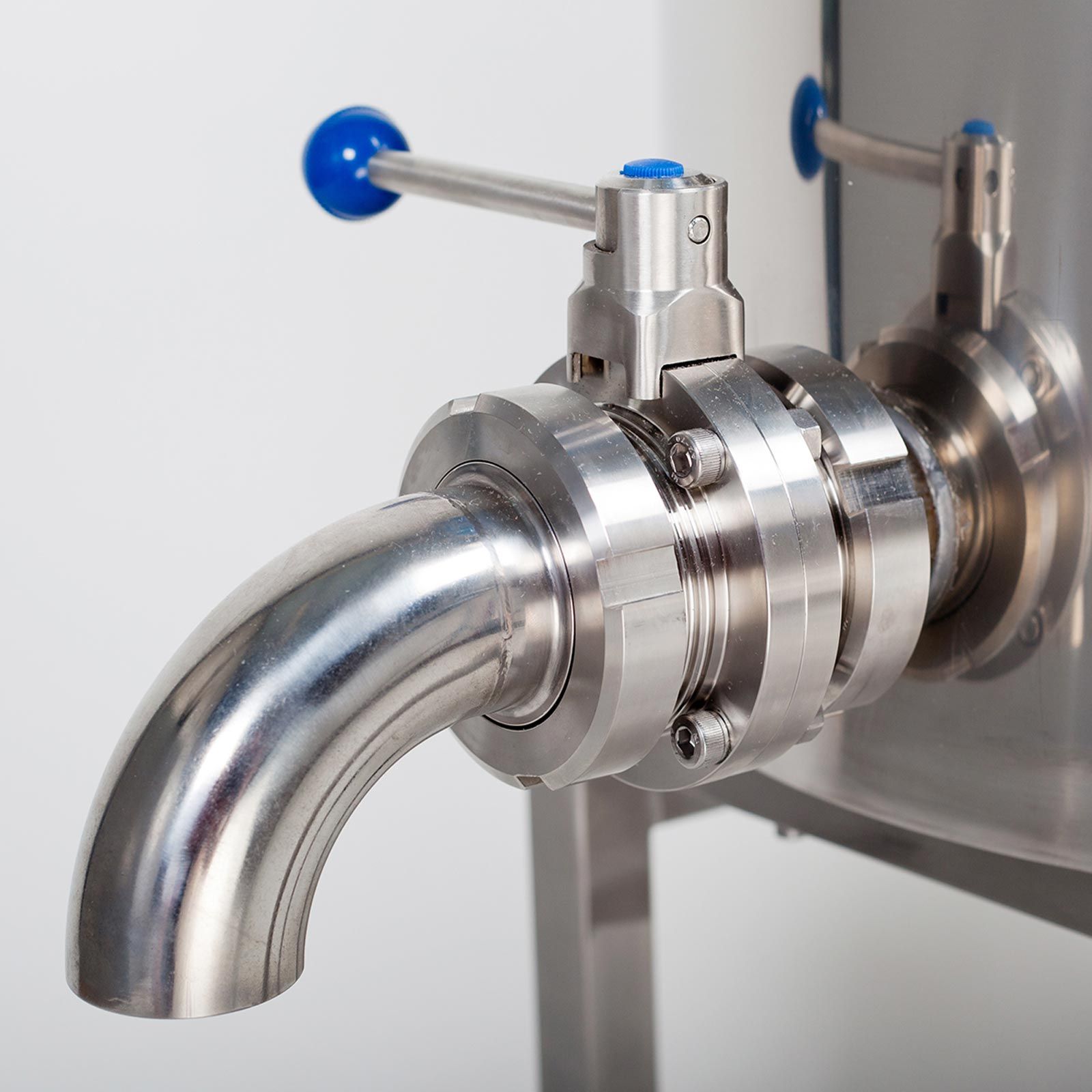 Milky Pasteuriser FJ 50 PF, Cheese & Yoghurt Kettle, 50 L, detail view, valve