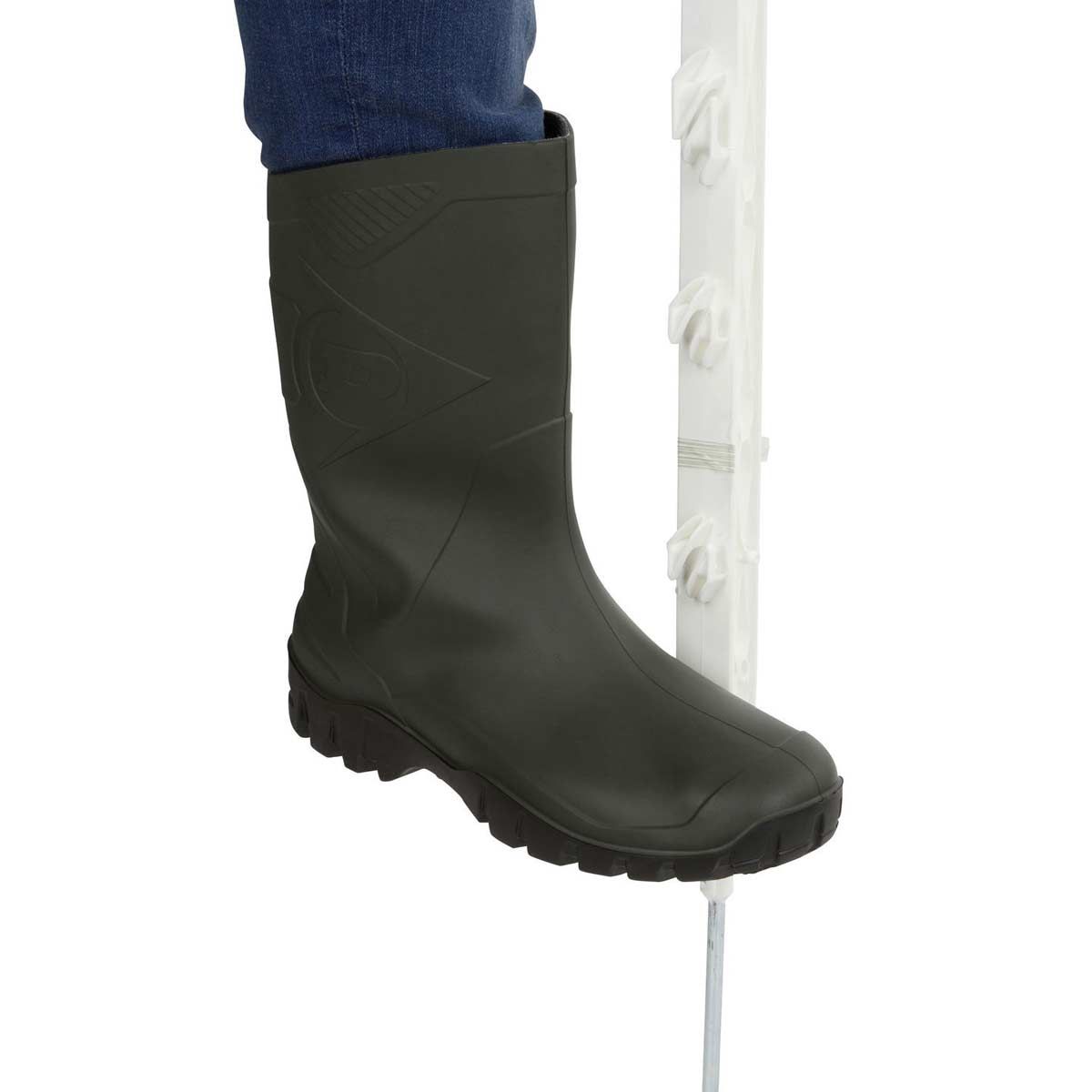 AKO Plaststolpe Eco 105 cm, Enkelt Steg, Vit, 5-pack, i användning